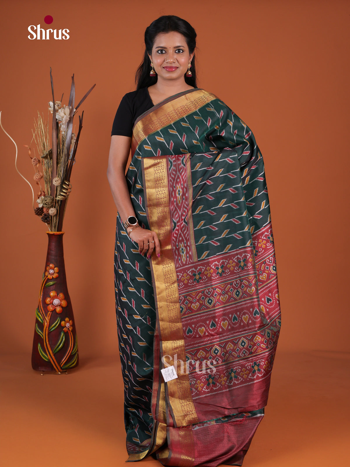 Semi Patola Saree - EH04044 - Shop on Shrus.com