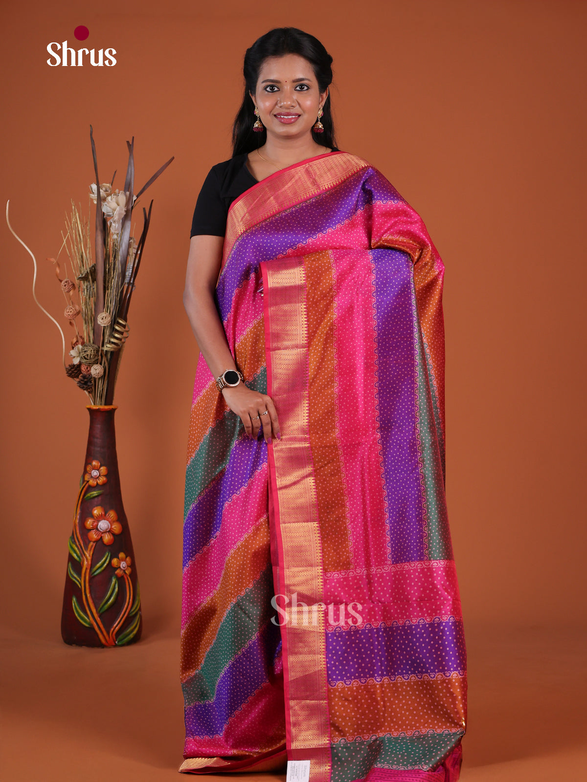 Semi Patola Saree - EH04058 - Shop on Shrus.com