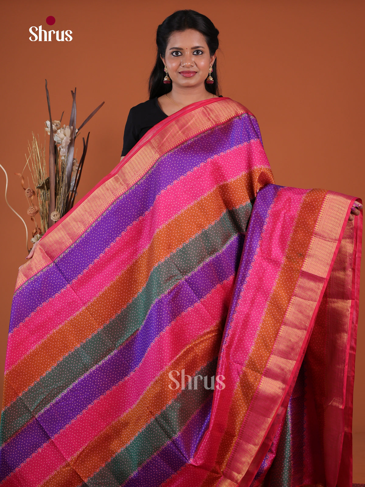 Semi Patola Saree - EH04058 - Shop on Shrus.com