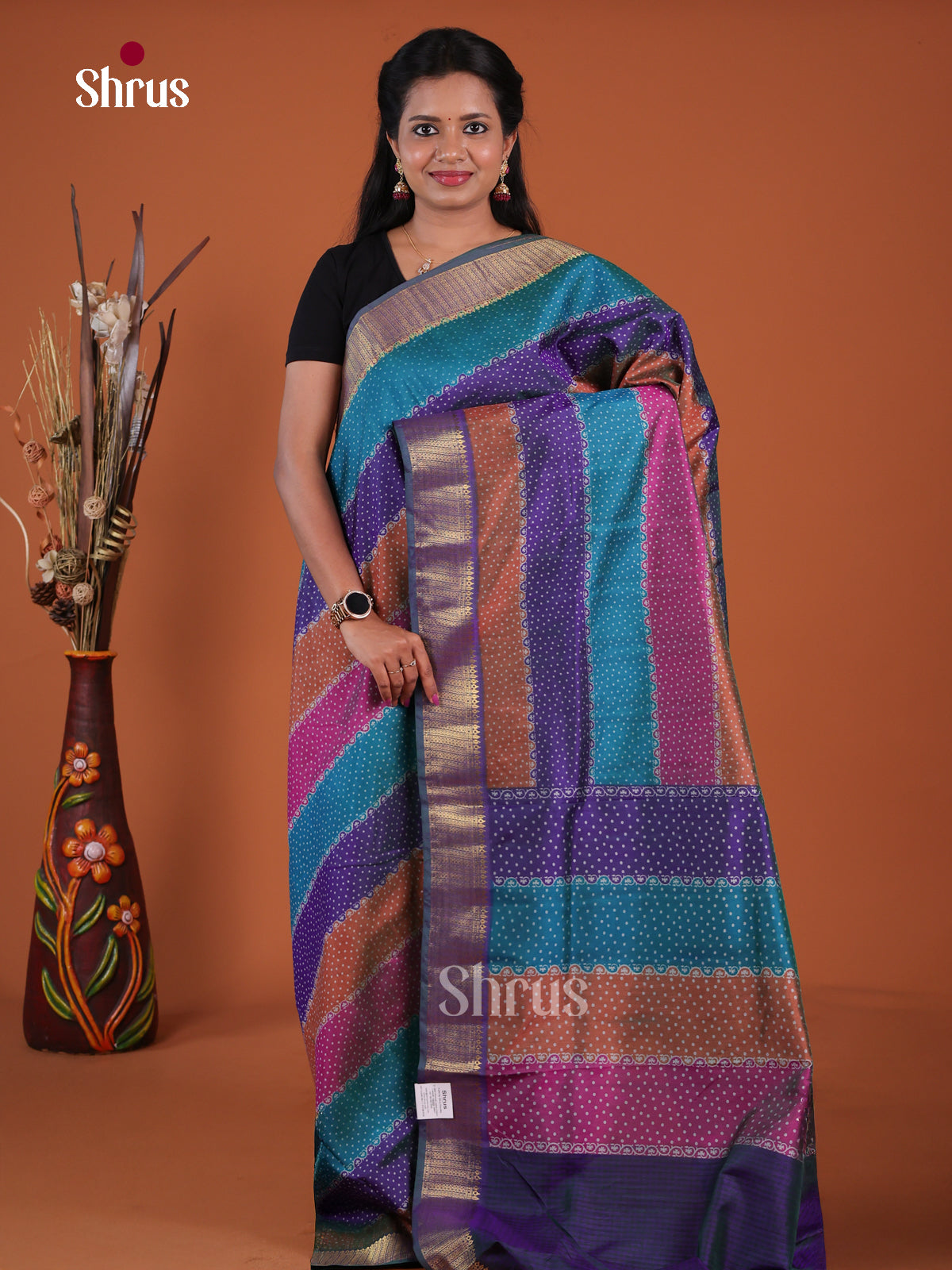 Semi Patola Saree - EH04060 - Shop on Shrus.com