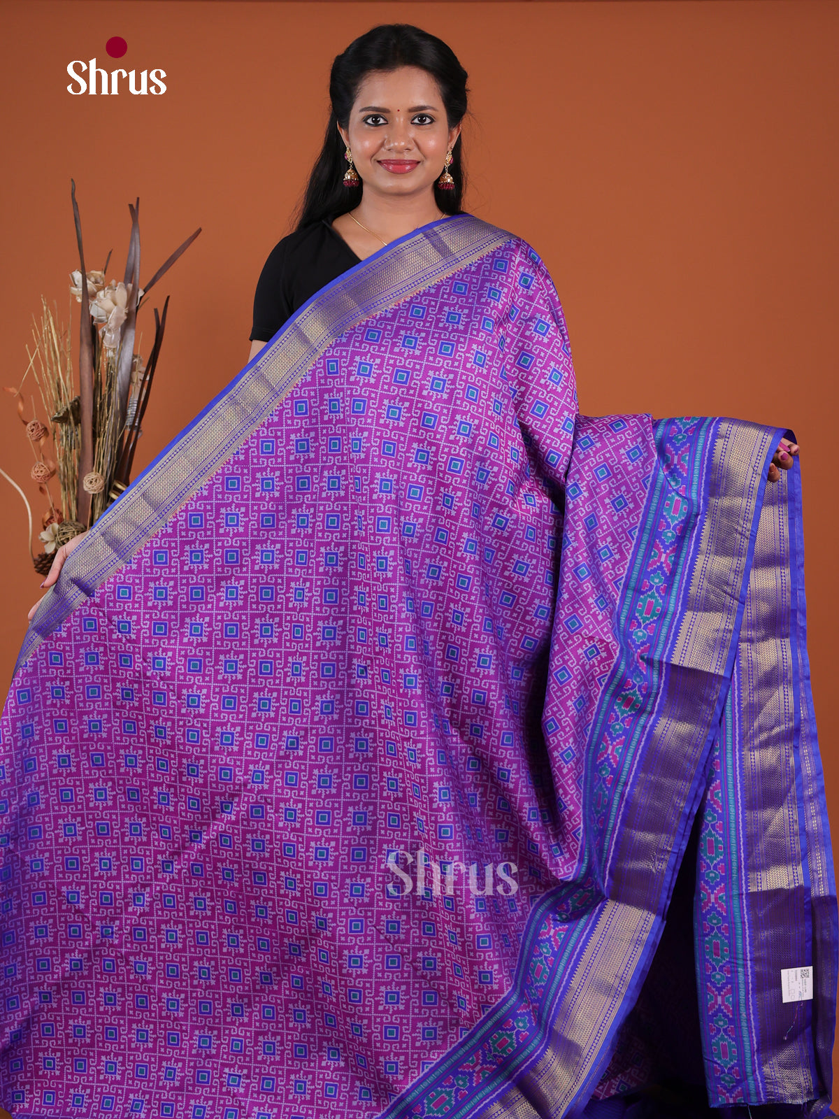 Semi Patola Saree - EH04064 - Shop on Shrus.com