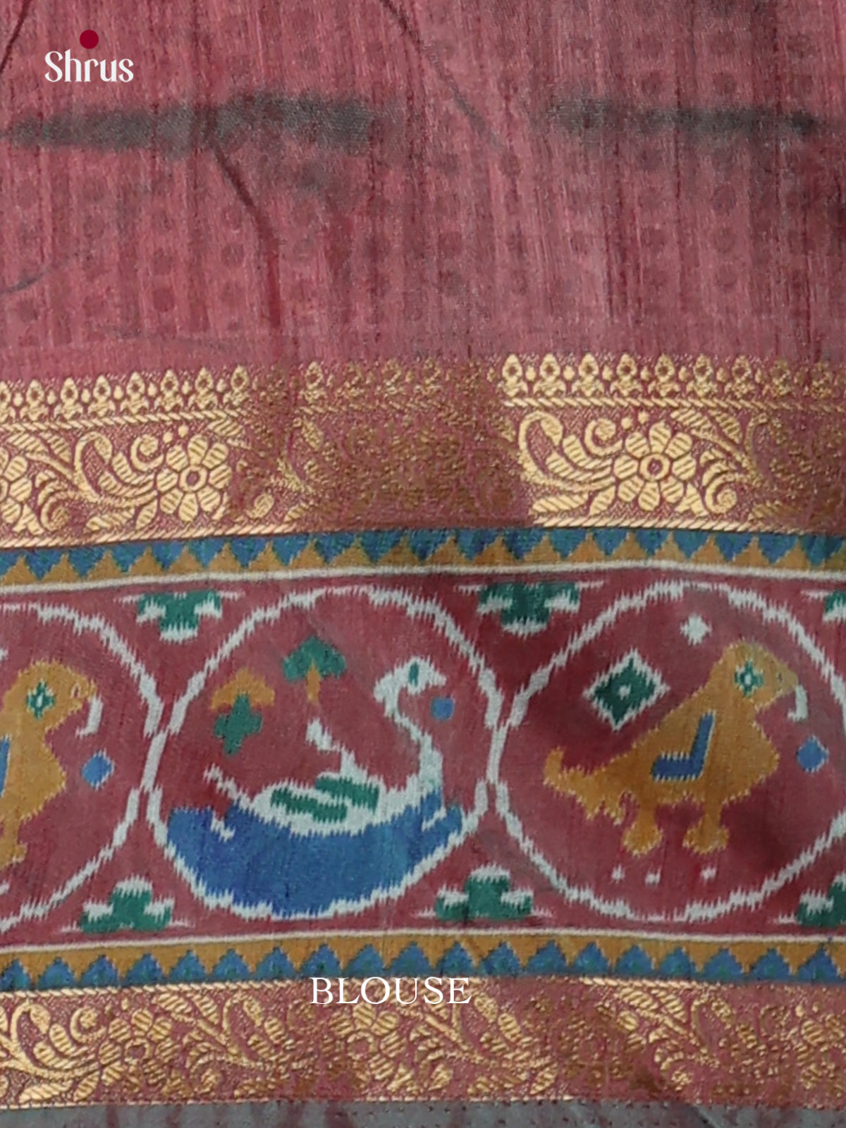 Green & Brown - Semi Patola Saree