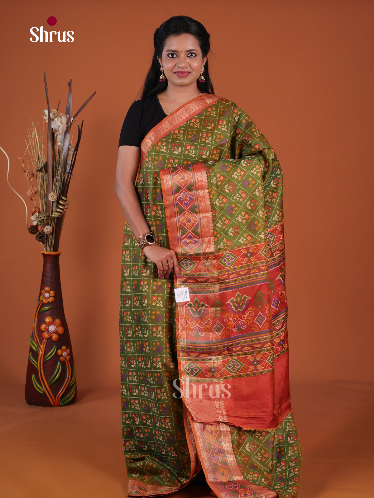 Semi Patola Saree - EH04119 - Shop on Shrus.com