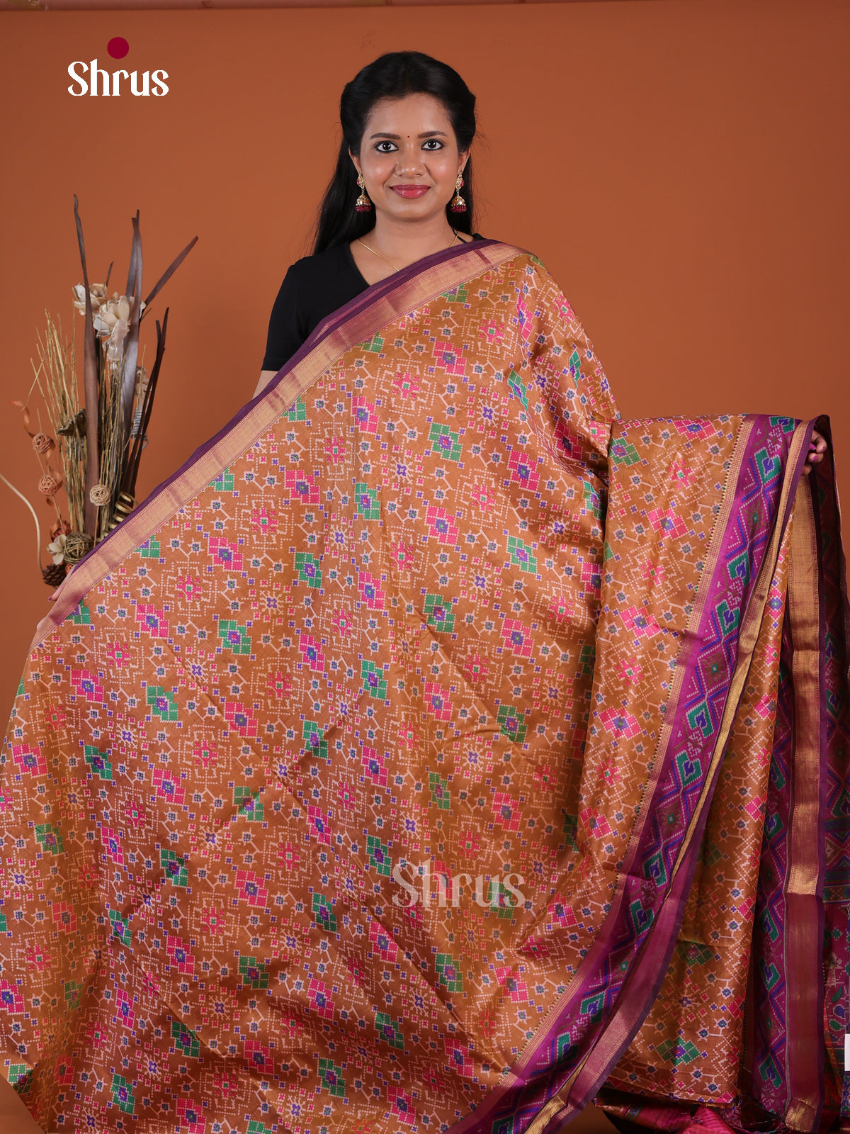 Semi Patola Saree - EH04126 - Shop on Shrus.com