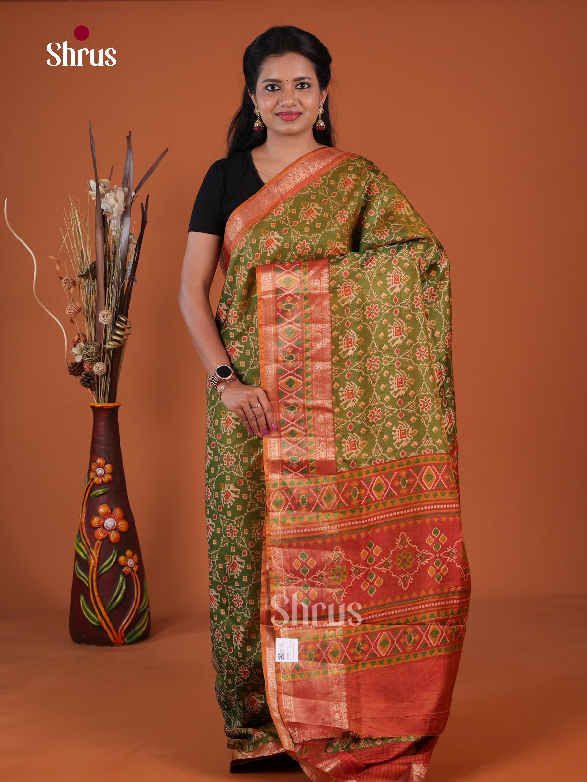 Semi Patola Saree - EH04135 - Shop on Shrus.com