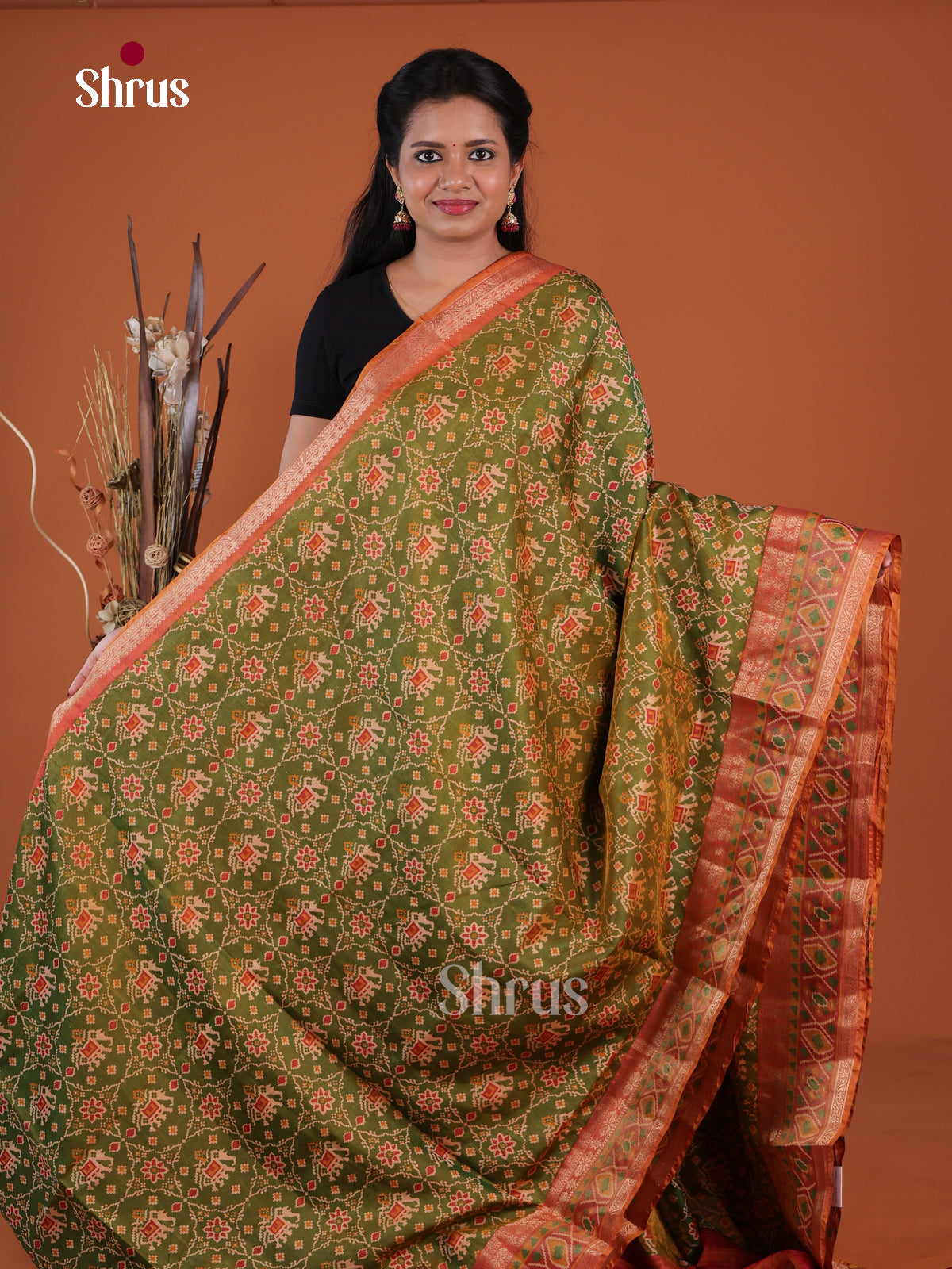 Semi Patola Saree - EH04135 - Shop on Shrus.com