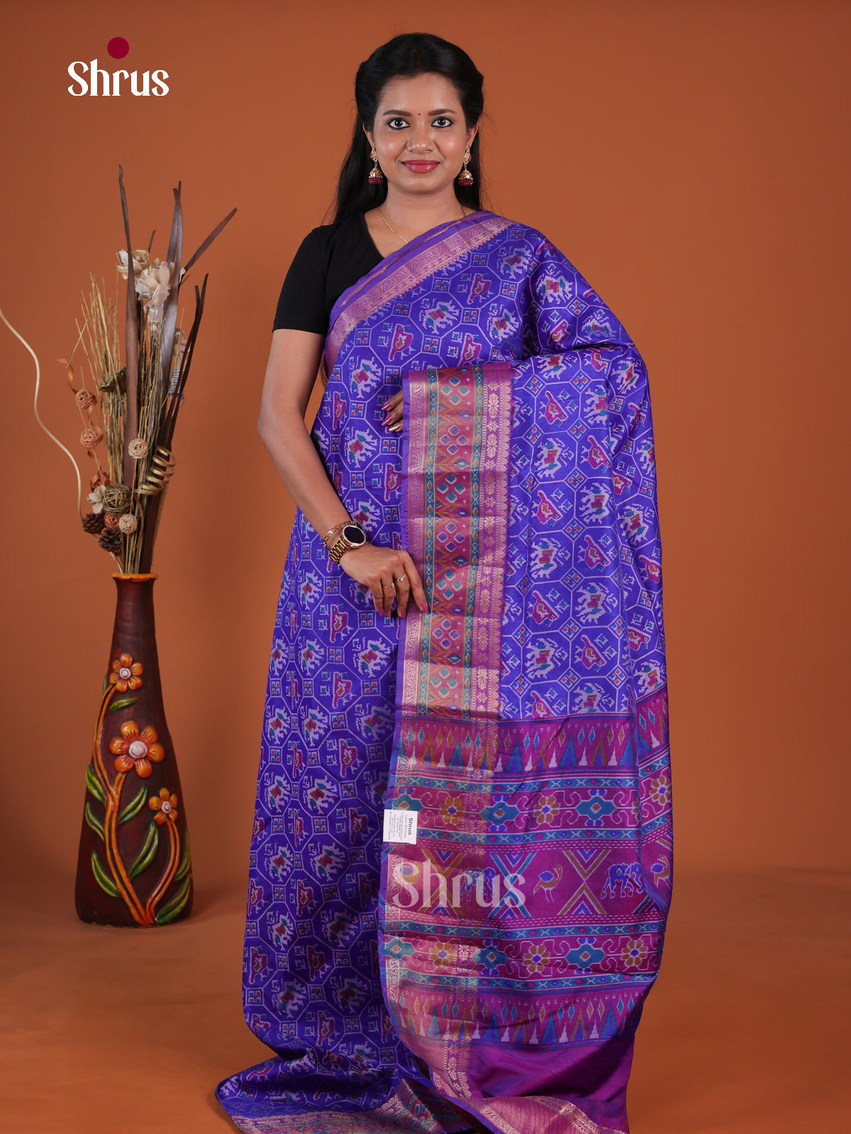 Semi Patola Saree - EH04143 - Shop on Shrus.com