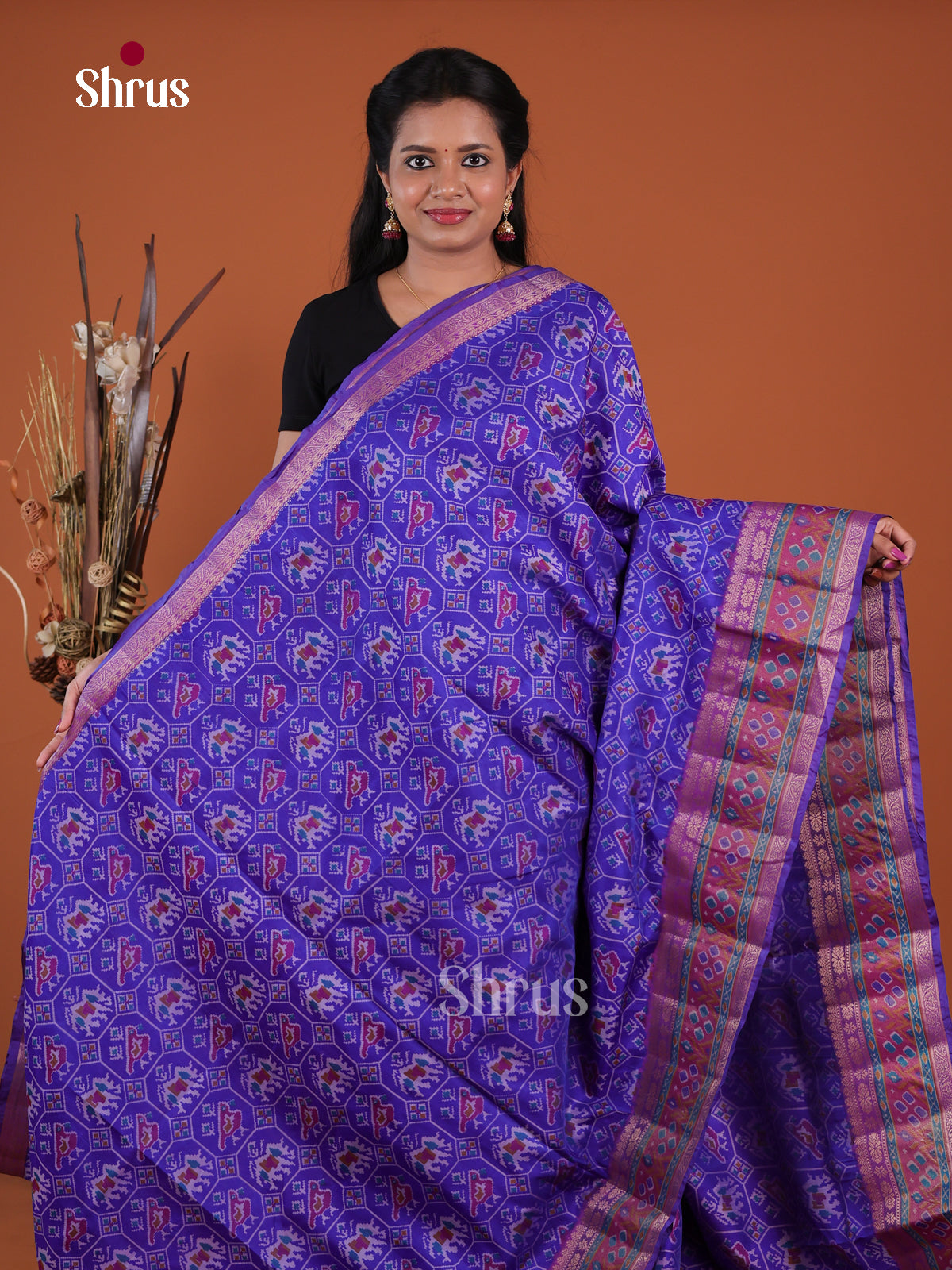 Semi Patola Saree - EH04143 - Shop on Shrus.com