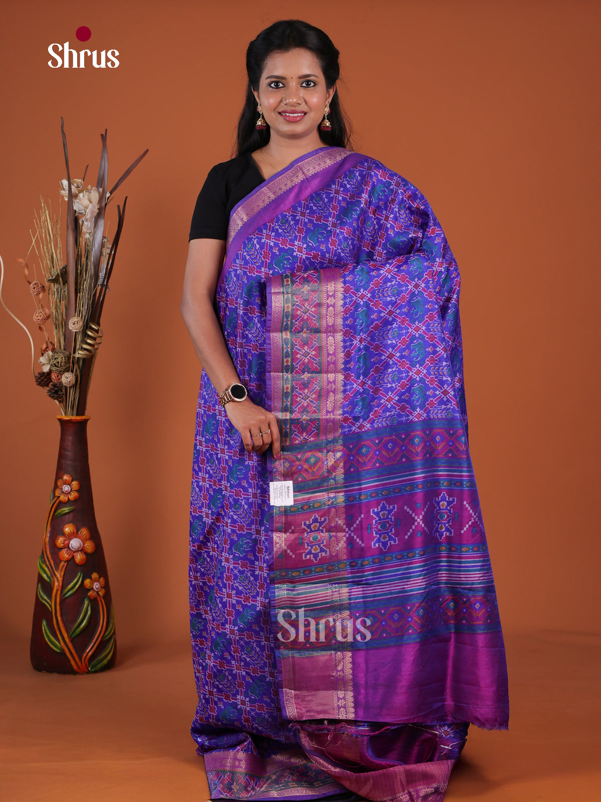 Semi Patola Saree - EH04145 - Shop on Shrus.com