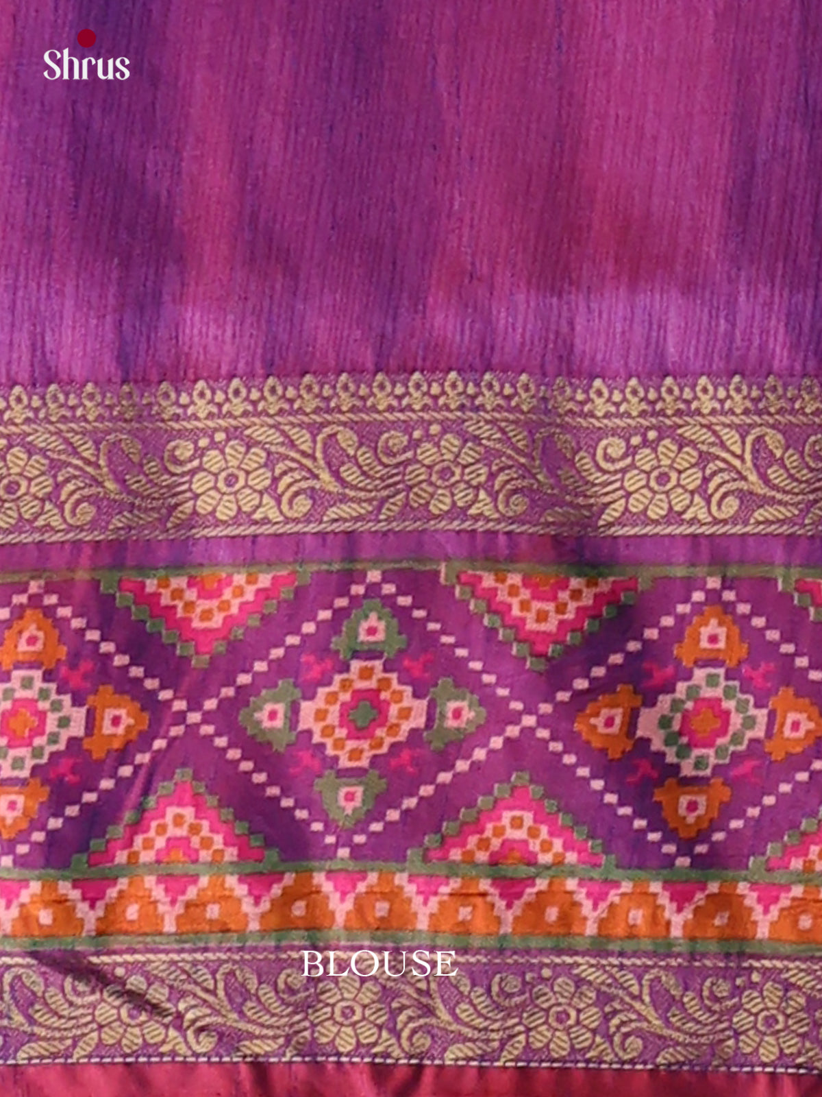 Pink & Purple - Semi Patola Saree