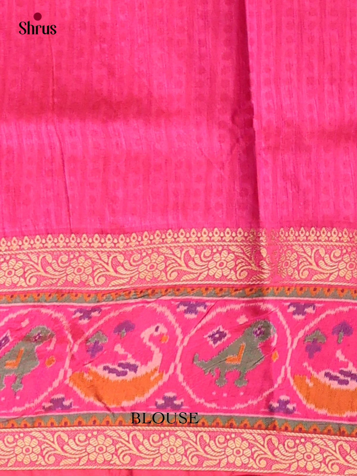 Purple  & Pink - Semi Patola Saree