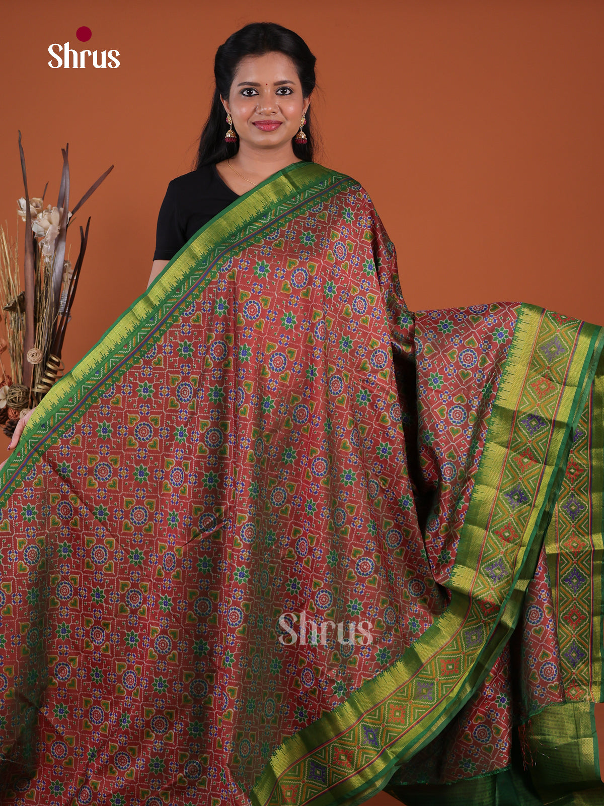 Semi Patola Saree - EH04173 - Shop on Shrus.com