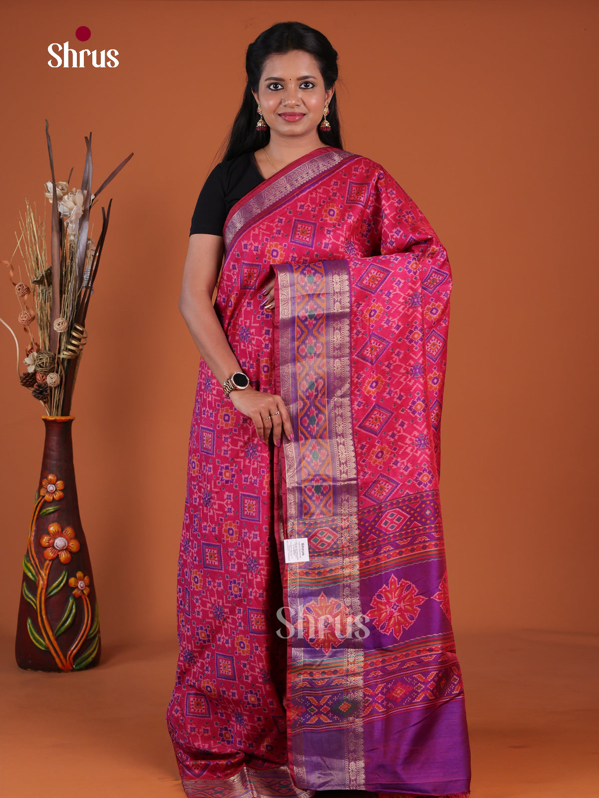 Semi Patola Saree - EH04180 - Shop on Shrus.com