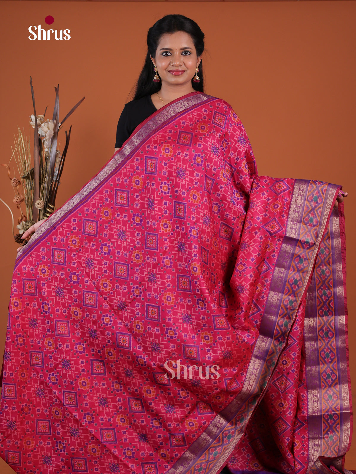 Semi Patola Saree - EH04180 - Shop on Shrus.com