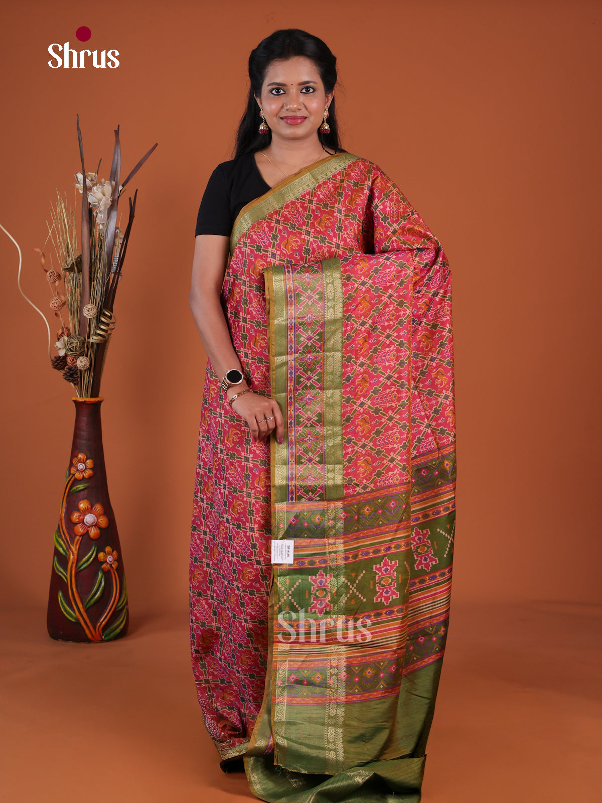 Semi Patola Saree - EH04183 - Shop on Shrus.com
