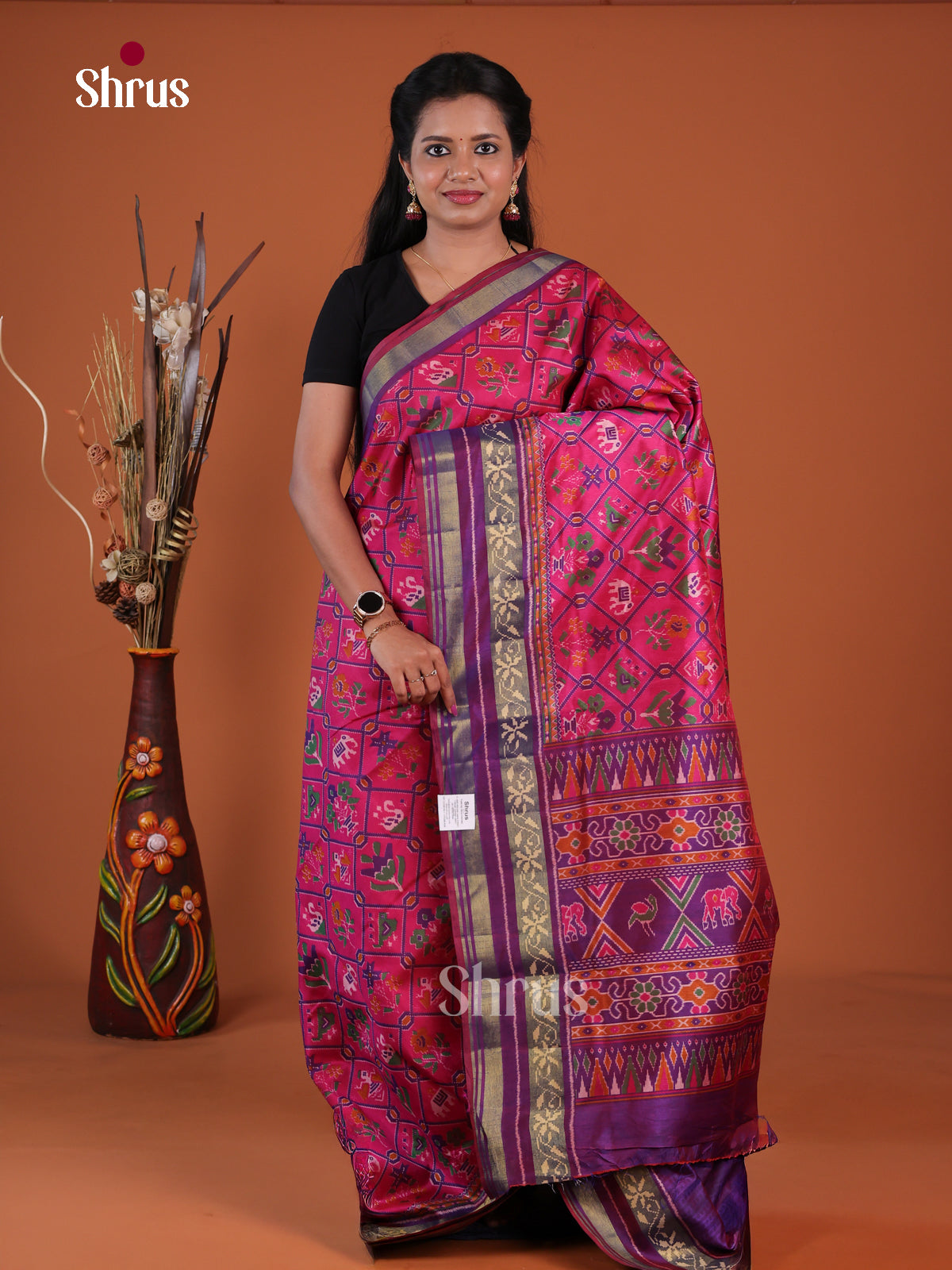 Semi Patola Saree - EH04192 - Shop on Shrus.com