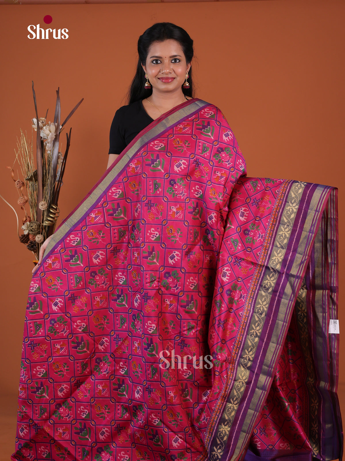 Semi Patola Saree - EH04192 - Shop on Shrus.com