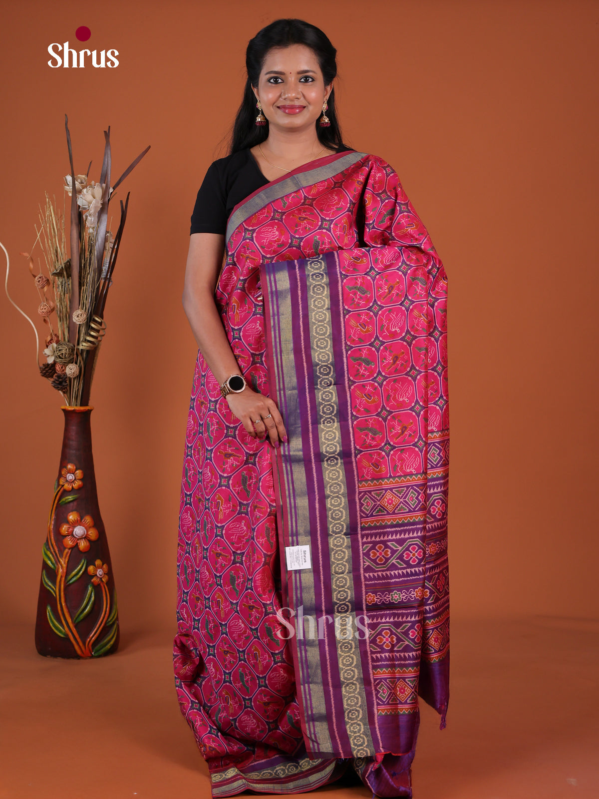 Semi Patola Saree - EH04196 - Shop on Shrus.com