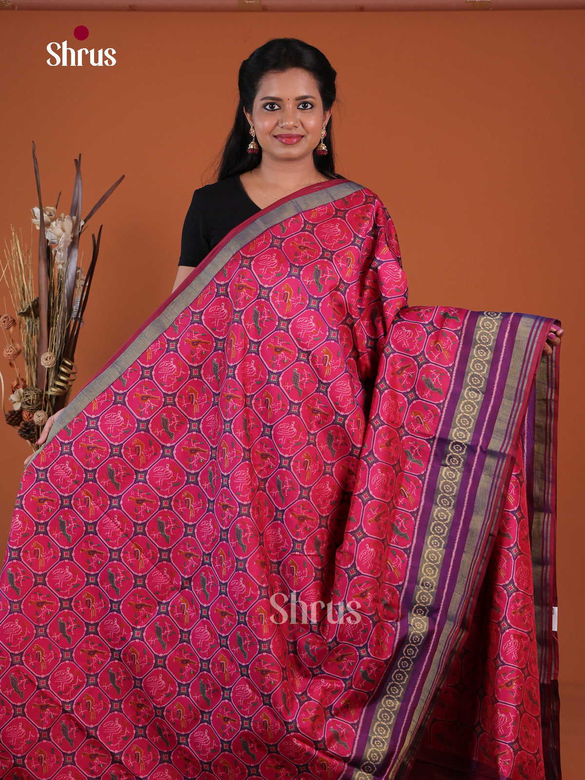 Semi Patola Saree - EH04196 - Shop on Shrus.com