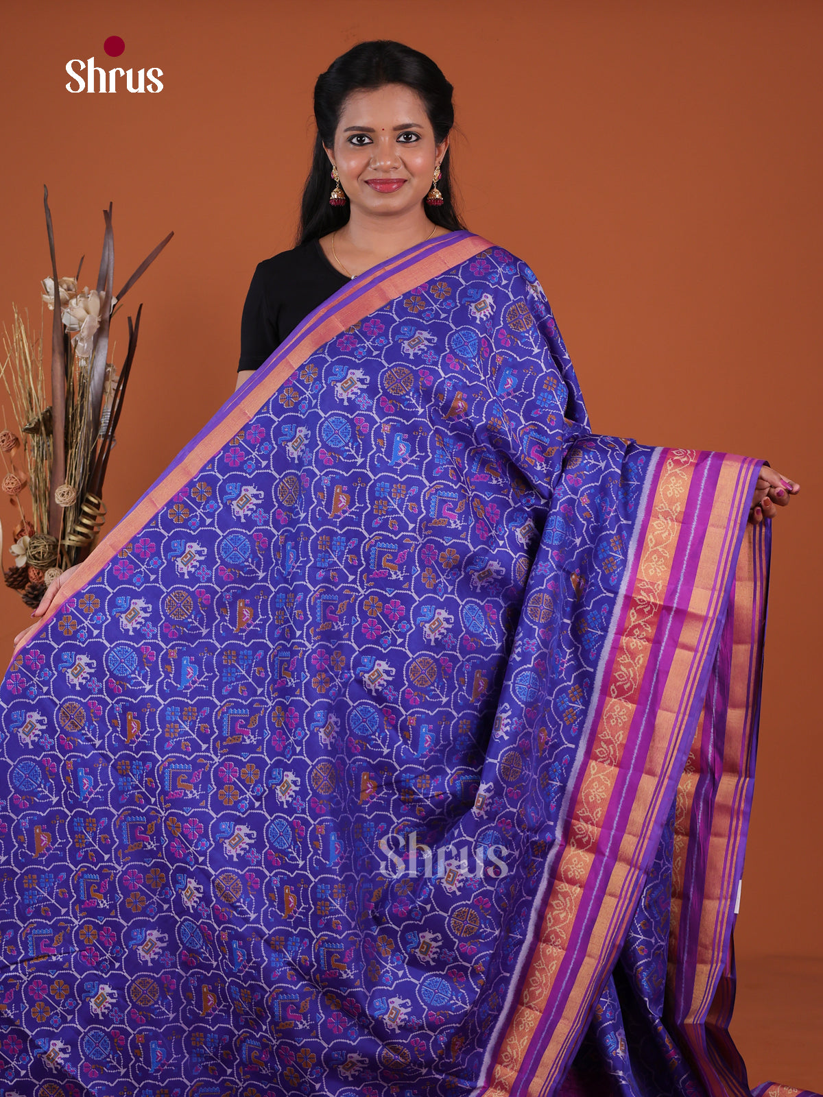 Semi Patola Saree - EH04201 - Shop on Shrus.com
