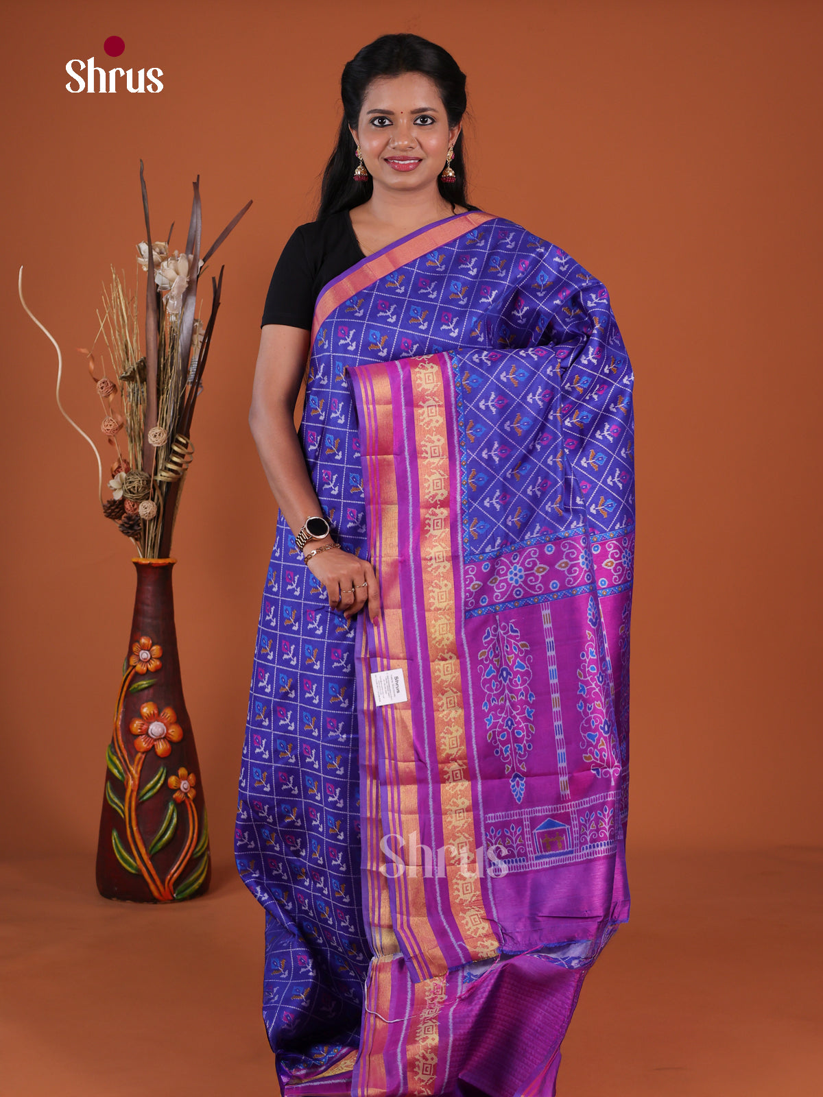 Semi Patola Saree - EH04202 - Shop on Shrus.com