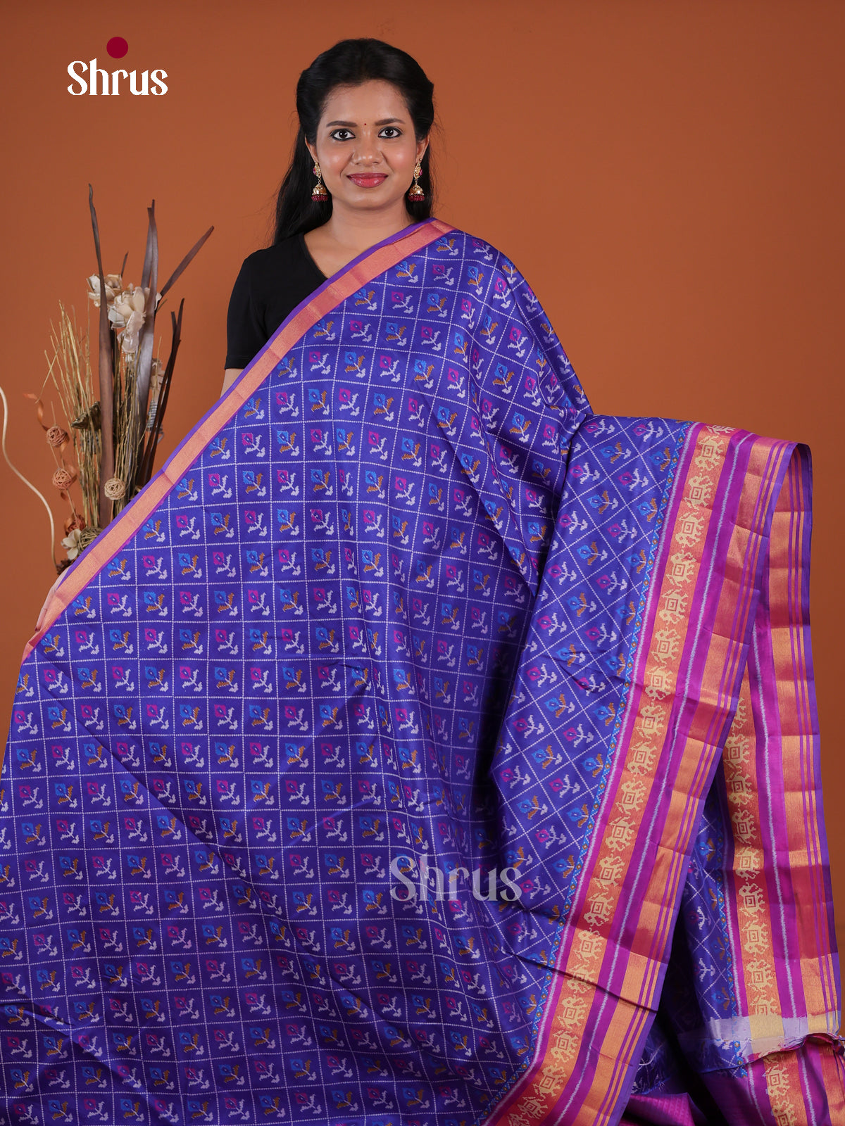 Semi Patola Saree - EH04202 - Shop on Shrus.com