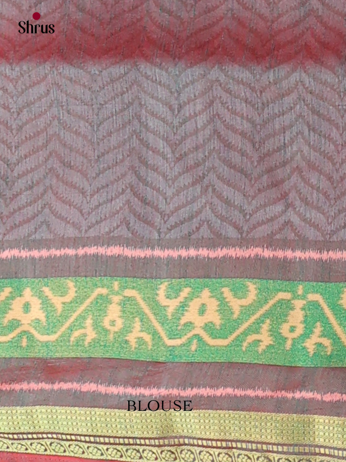 Red & Green - Semi Patola Saree