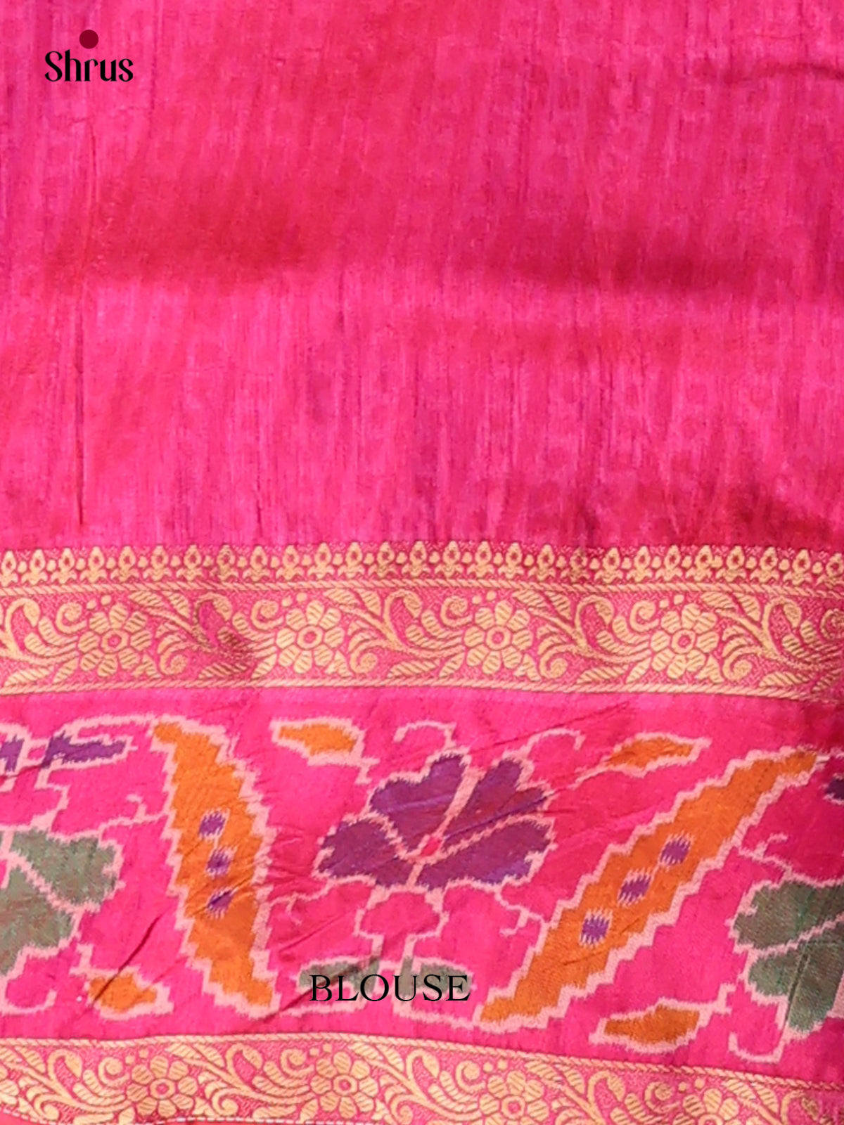 Purple & Pink- Semi Patola Saree
