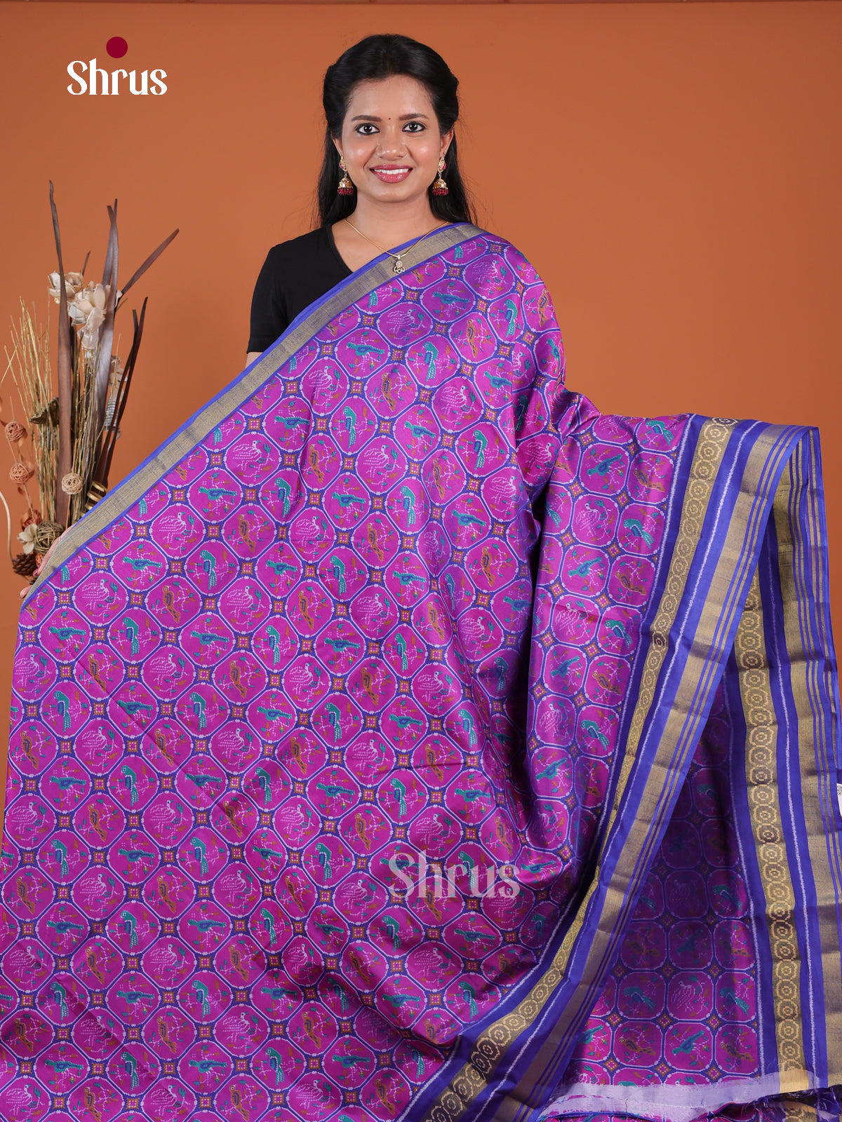 Semi Patola Saree - EH04246 - Shop on Shrus.com