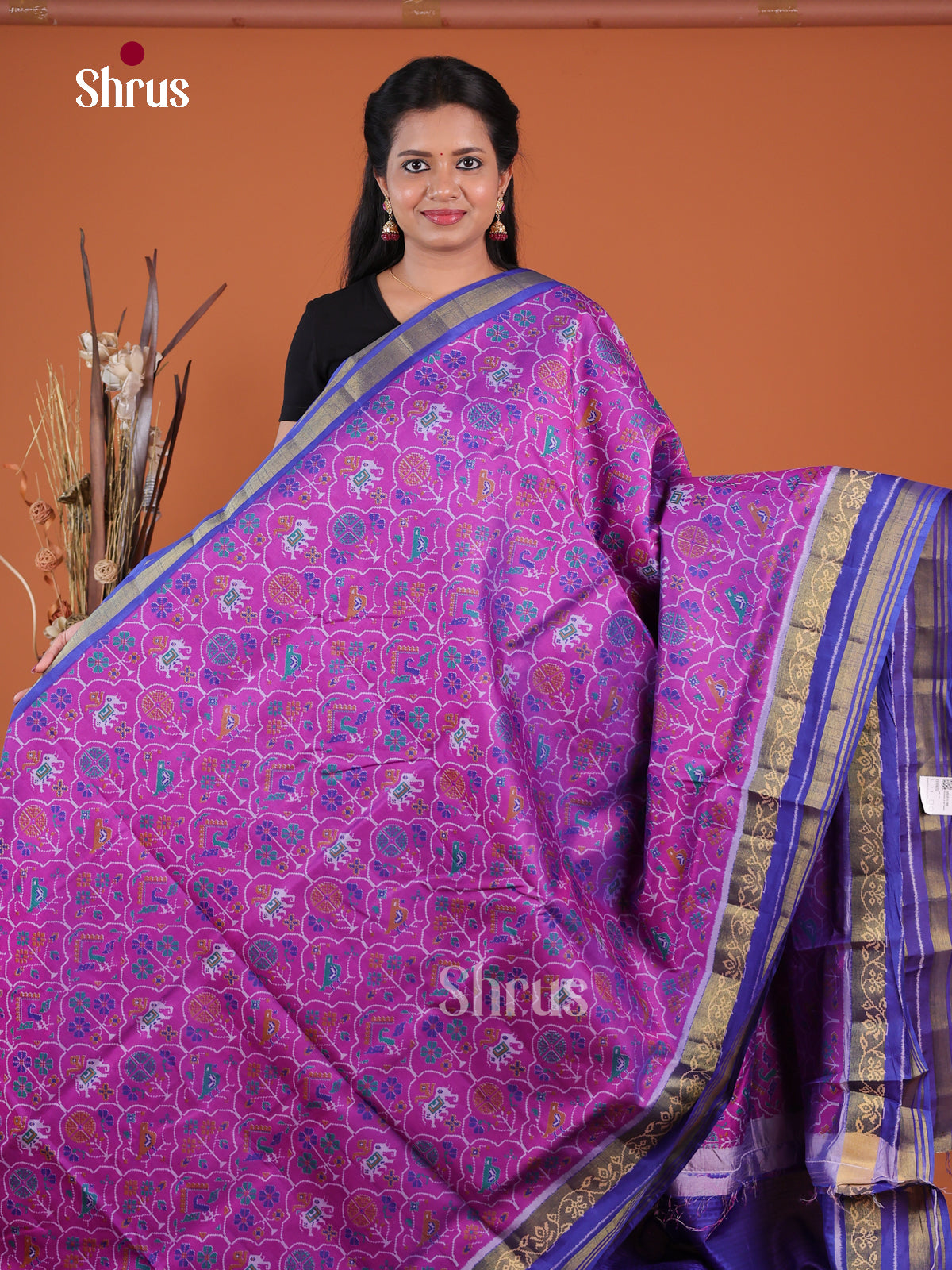 Semi Patola Saree - EH04252 - Shop on Shrus.com