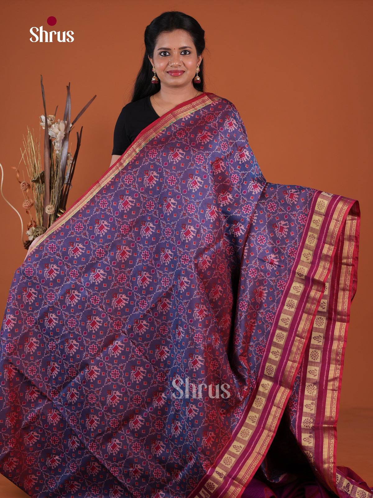 Semi Patola Saree - EH04256 - Shop on Shrus.com