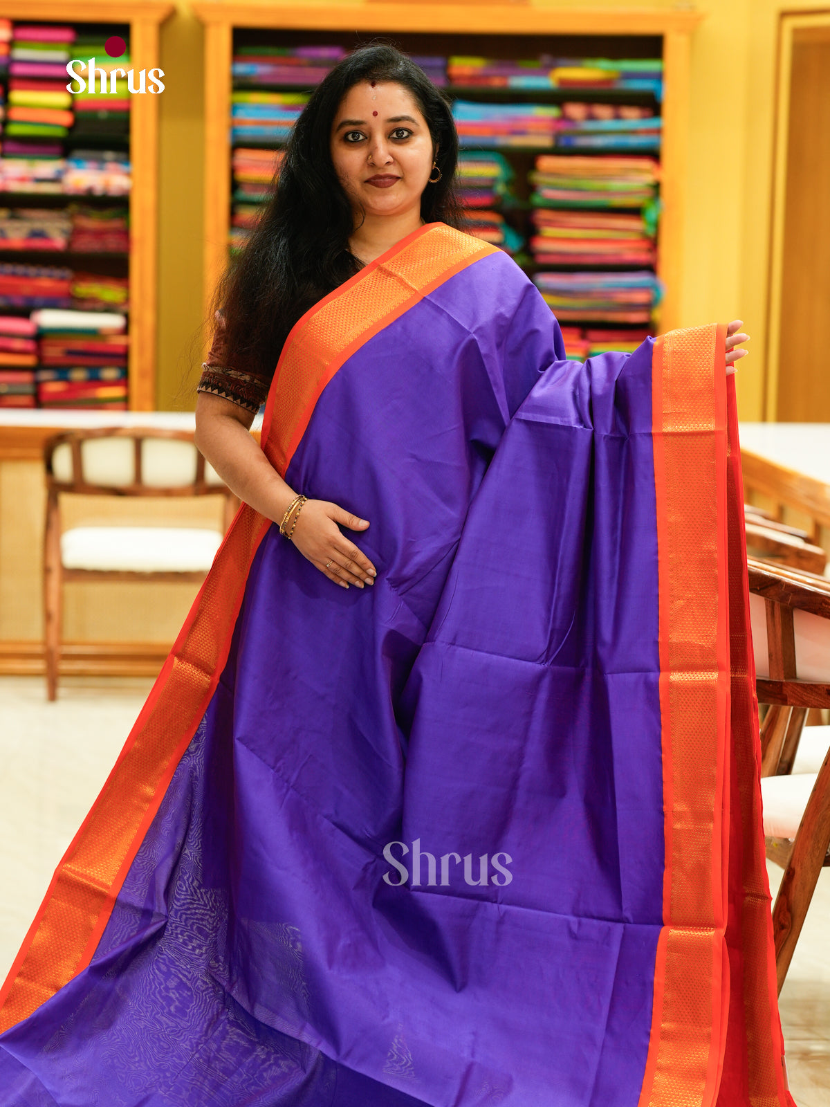 Silkcotton-halfpure Saree - EH10003 - Shop on Shrus.com