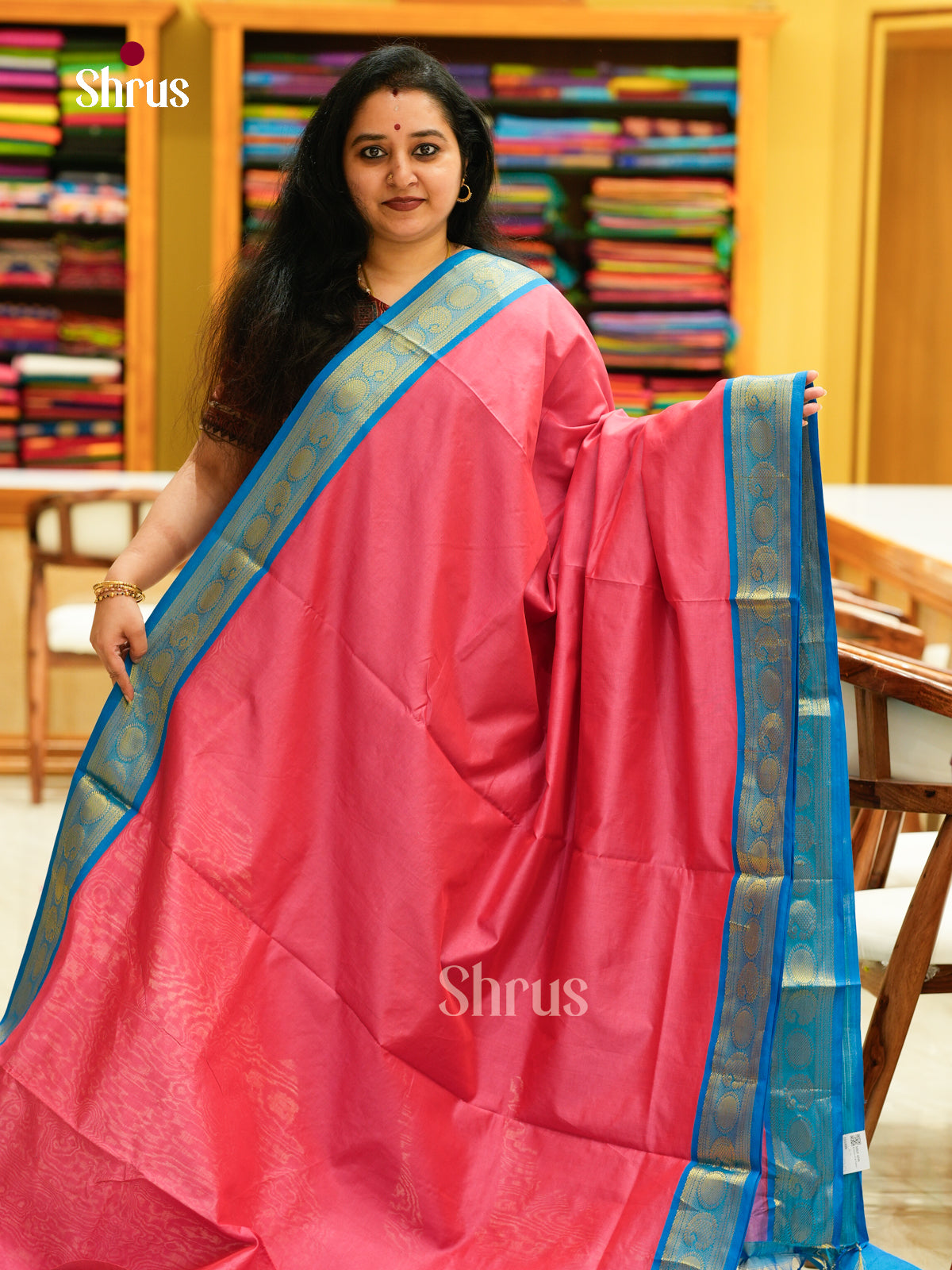 Silkcotton-halfpure Saree - EH10006 - Shop on Shrus.com