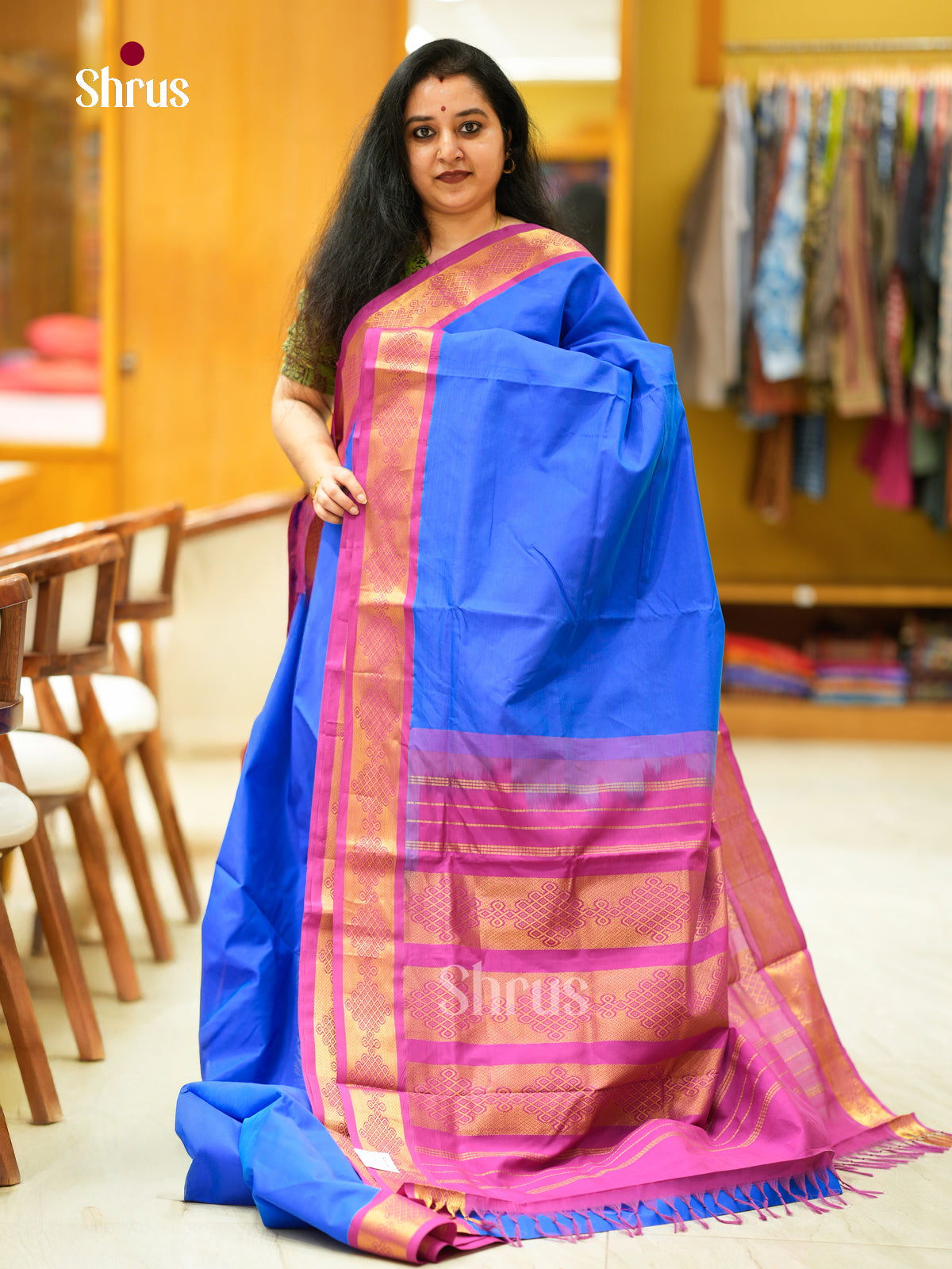 Silkcotton-halfpure Saree - EH10008