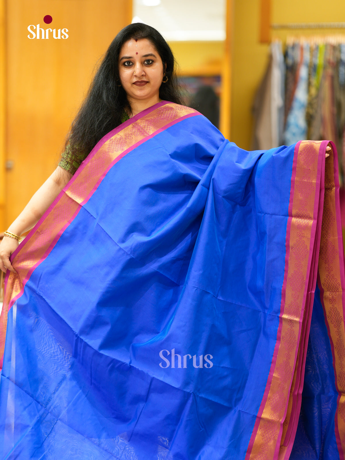 Silkcotton-halfpure Saree - EH10008
