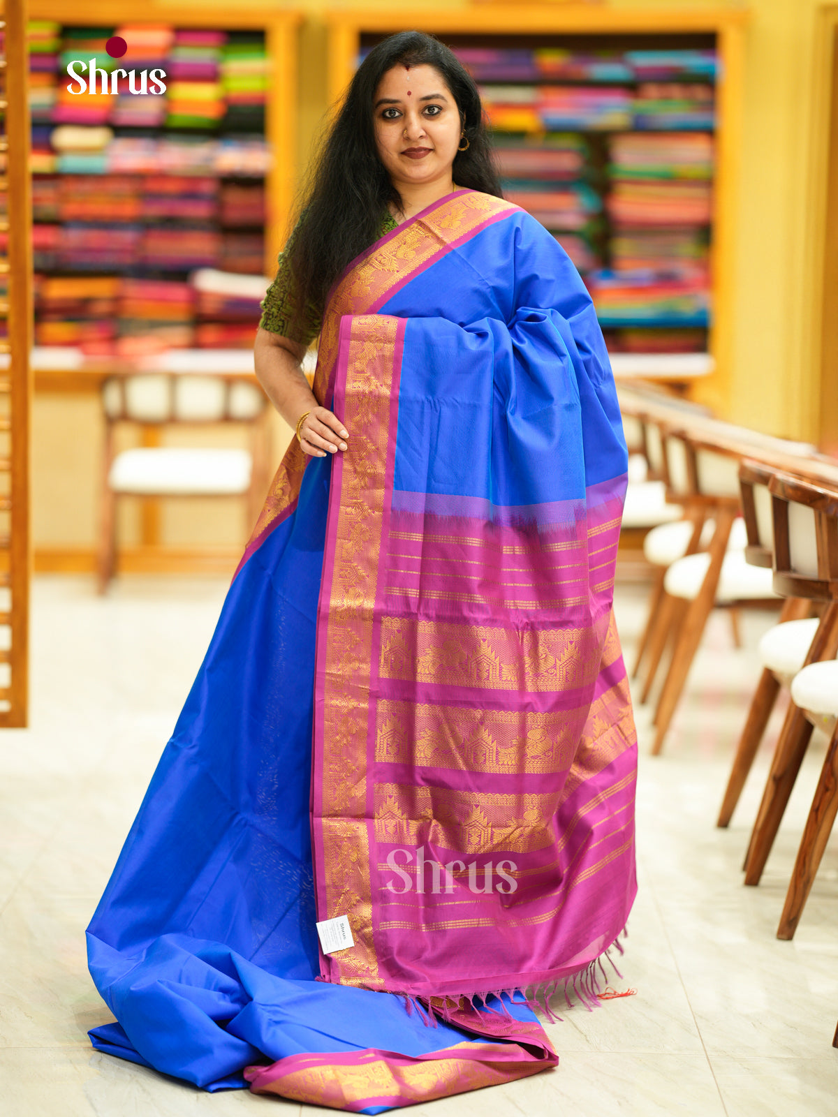 Silkcotton-halfpure Saree - EH10009