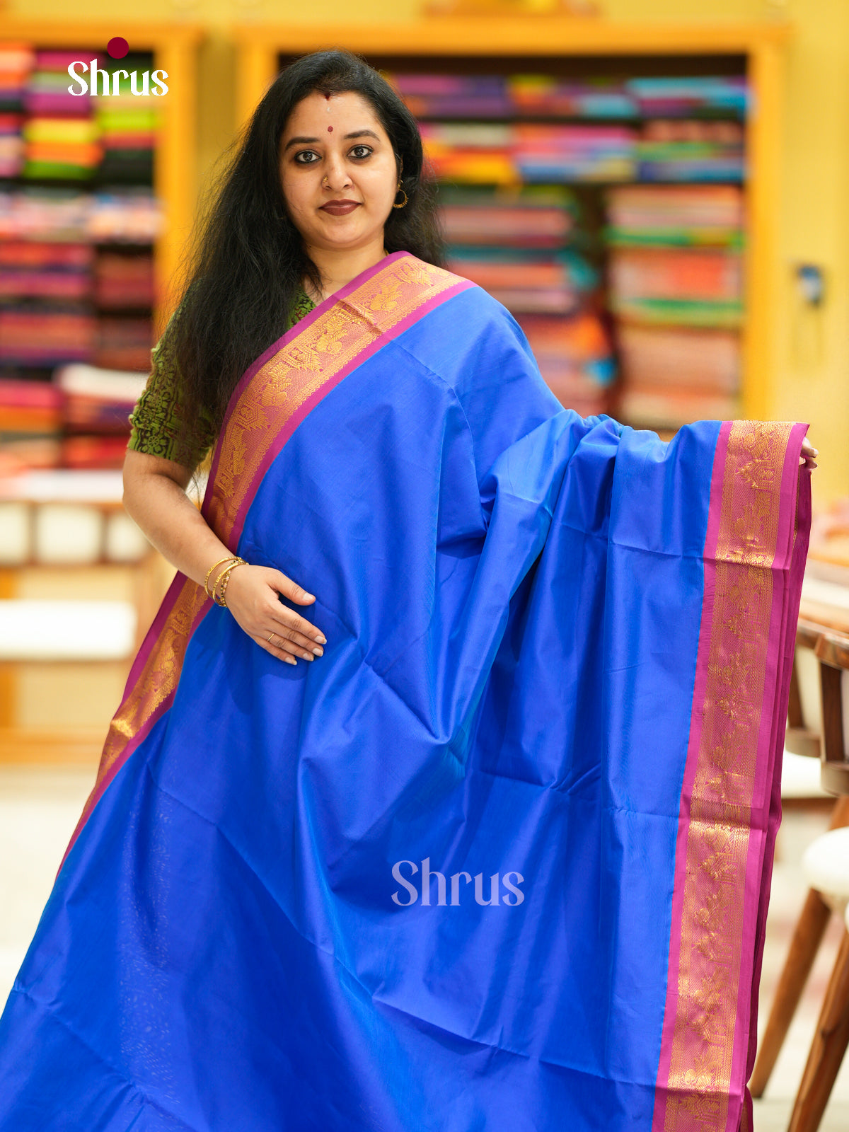 Silkcotton-halfpure Saree - EH10009