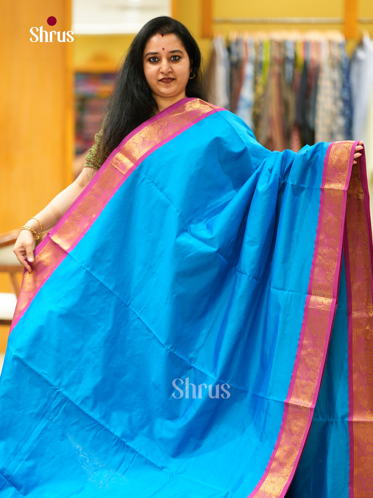 Silkcotton-halfpure Saree - EH10011