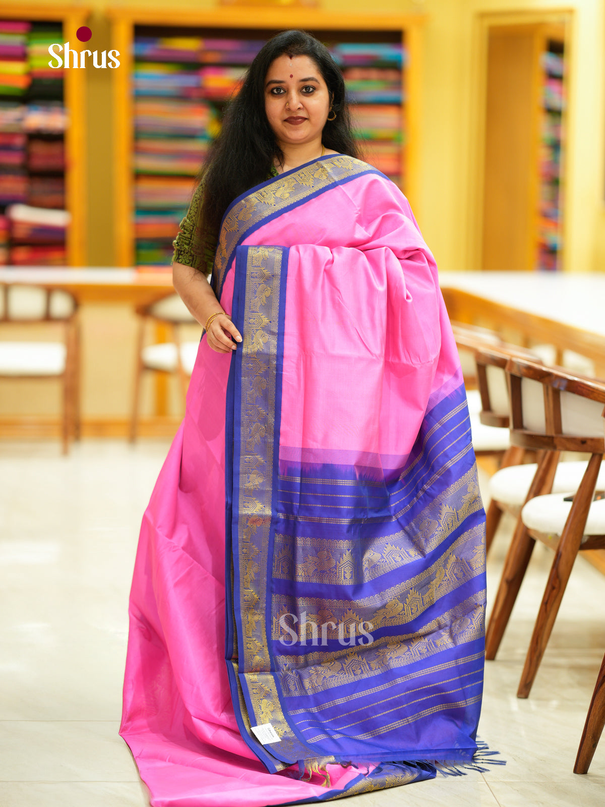 Silkcotton-halfpure Saree - EH10012