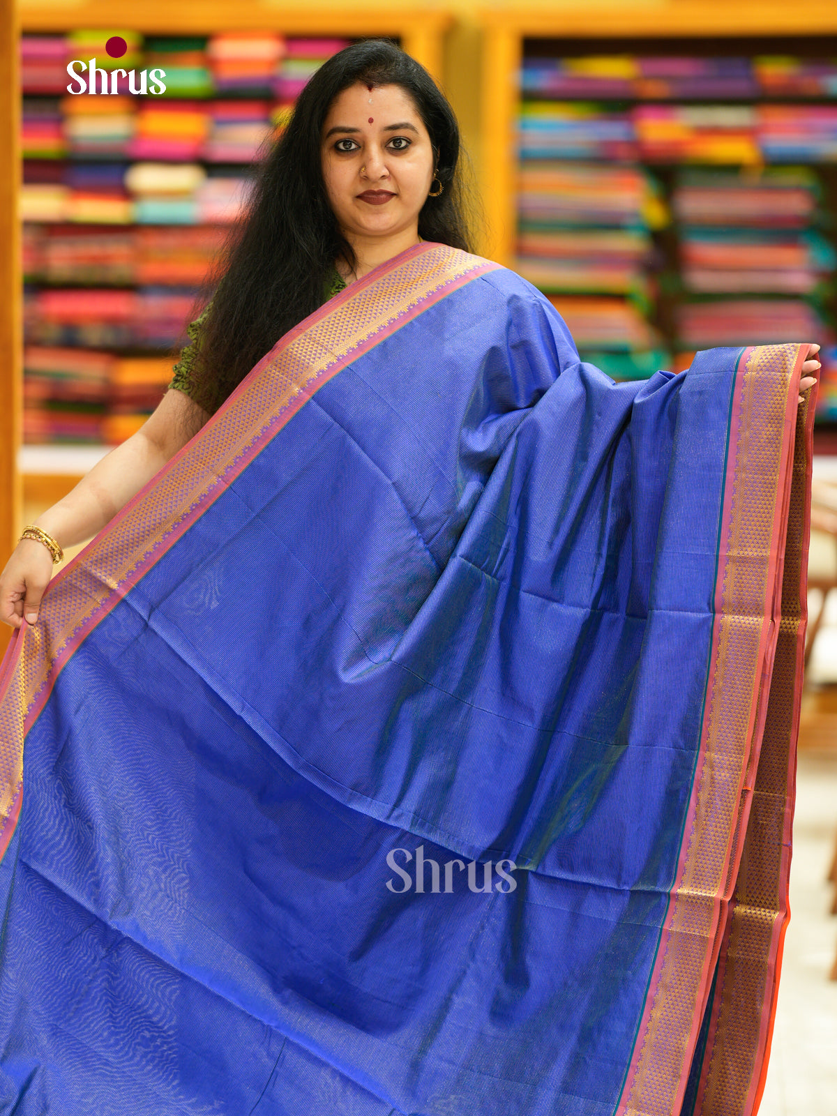 Silkcotton-halfpure Saree - EH10014