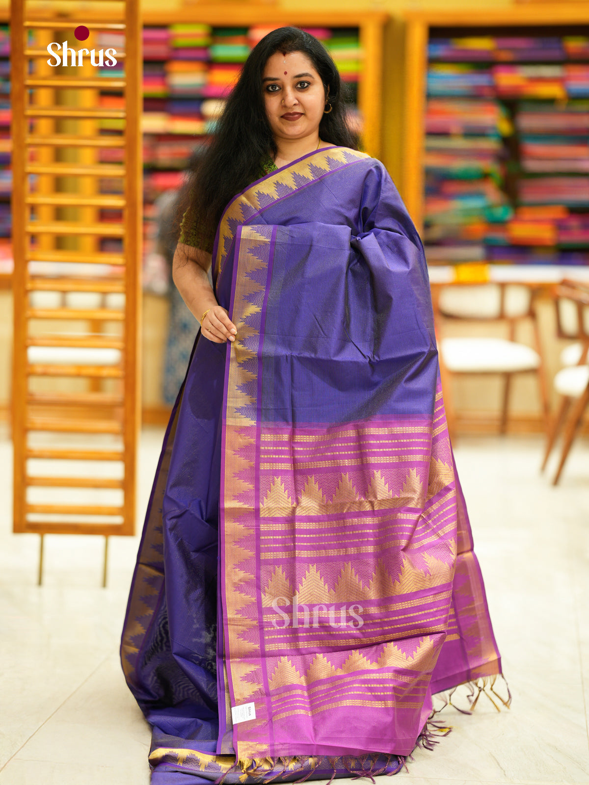 Silkcotton-halfpure Saree - EH10016