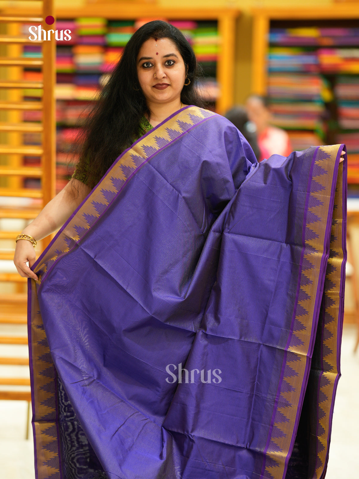 Silkcotton-halfpure Saree - EH10016