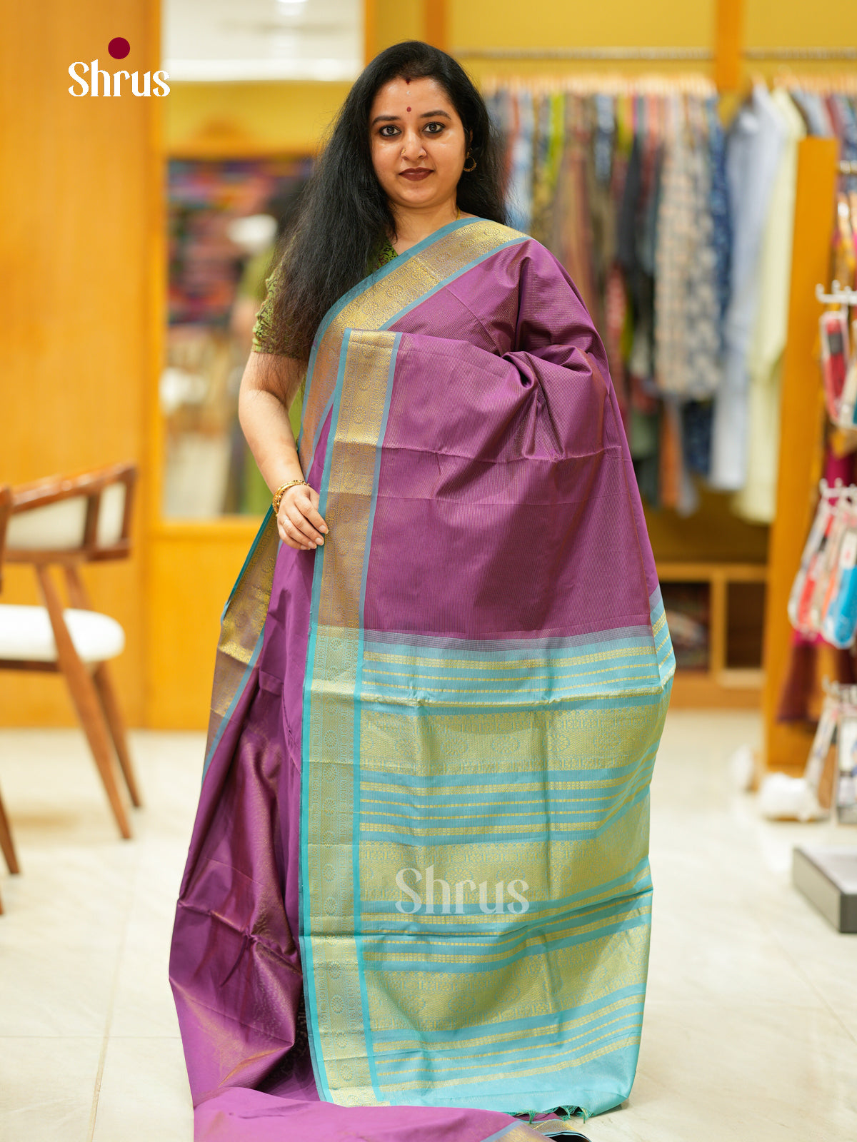 Silkcotton-halfpure Saree - EH10017