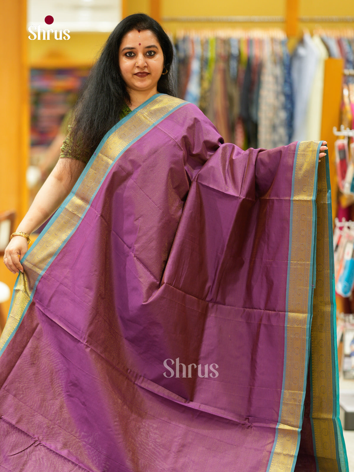 Silkcotton-halfpure Saree - EH10017