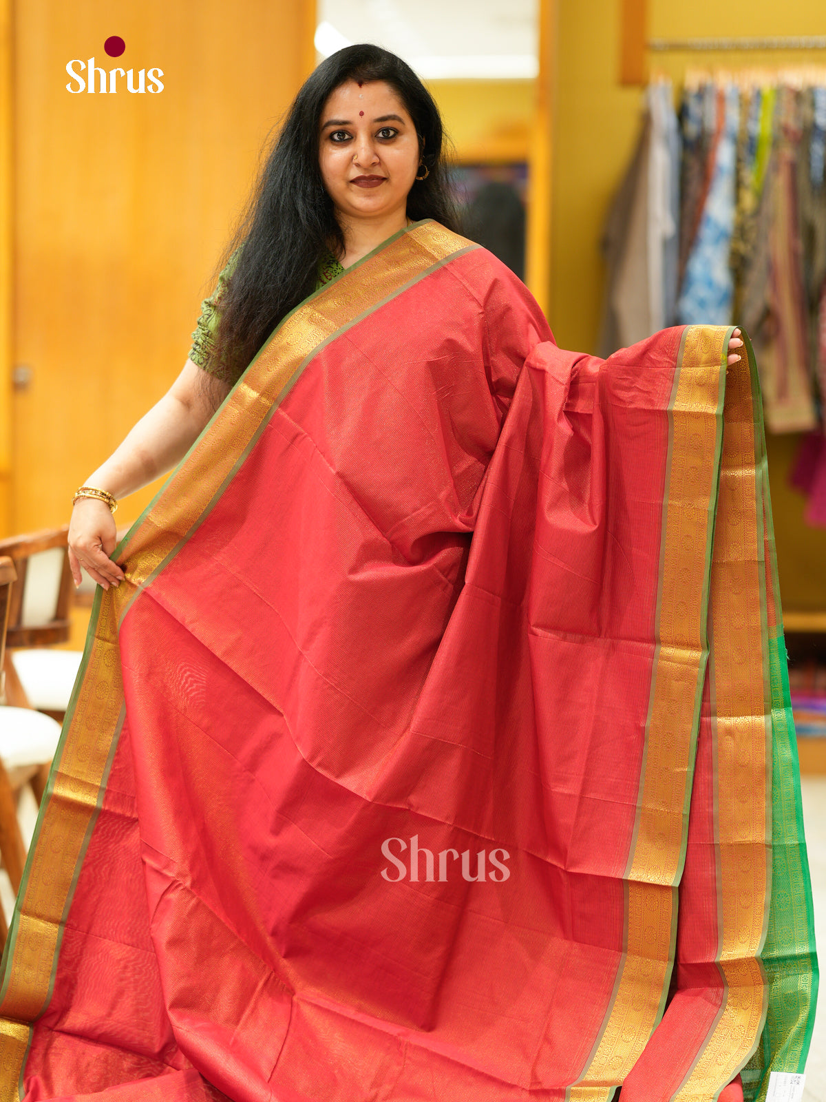 Silkcotton-halfpure Saree - EH10019