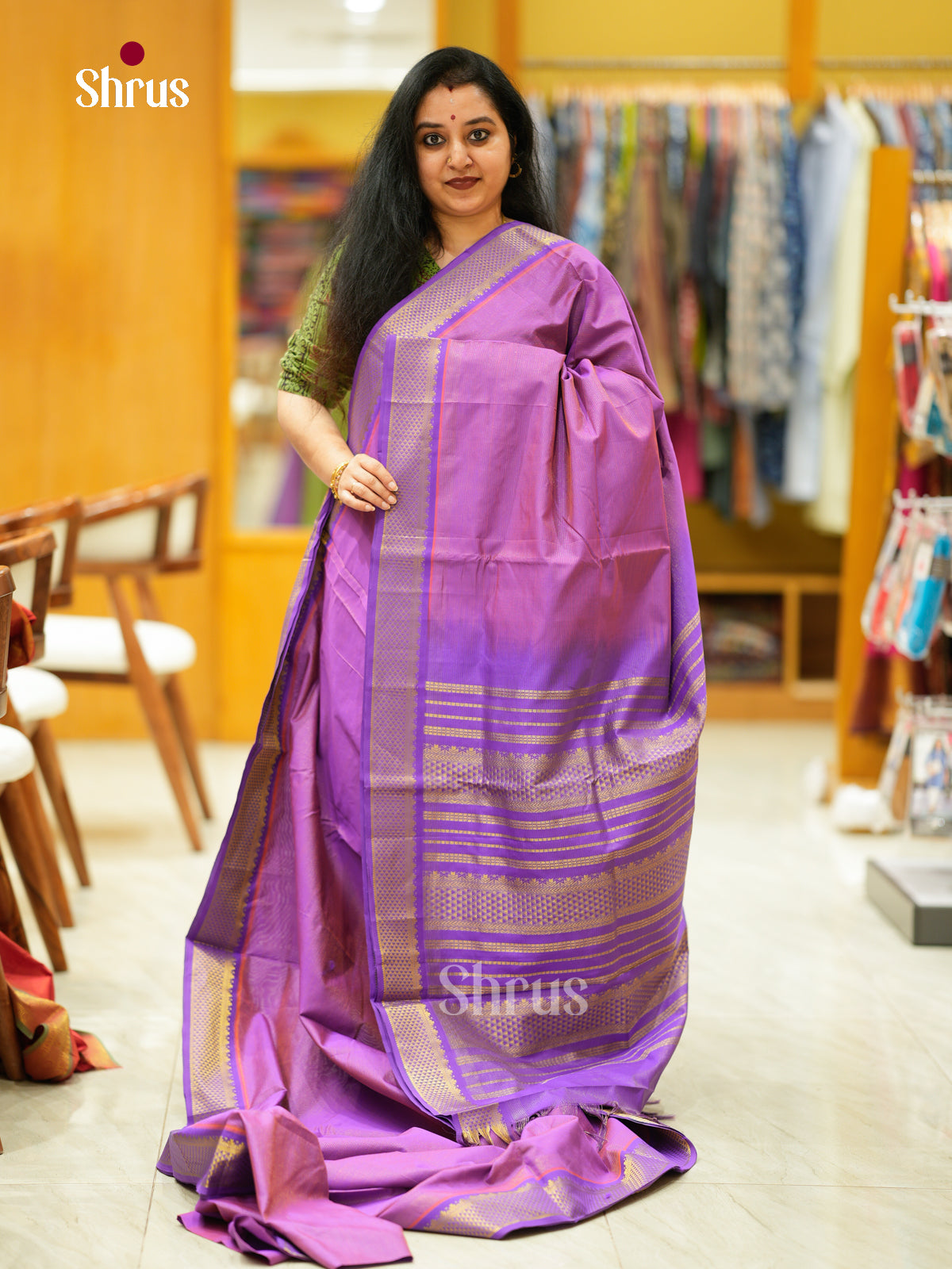 Silkcotton-halfpure Saree - EH10021