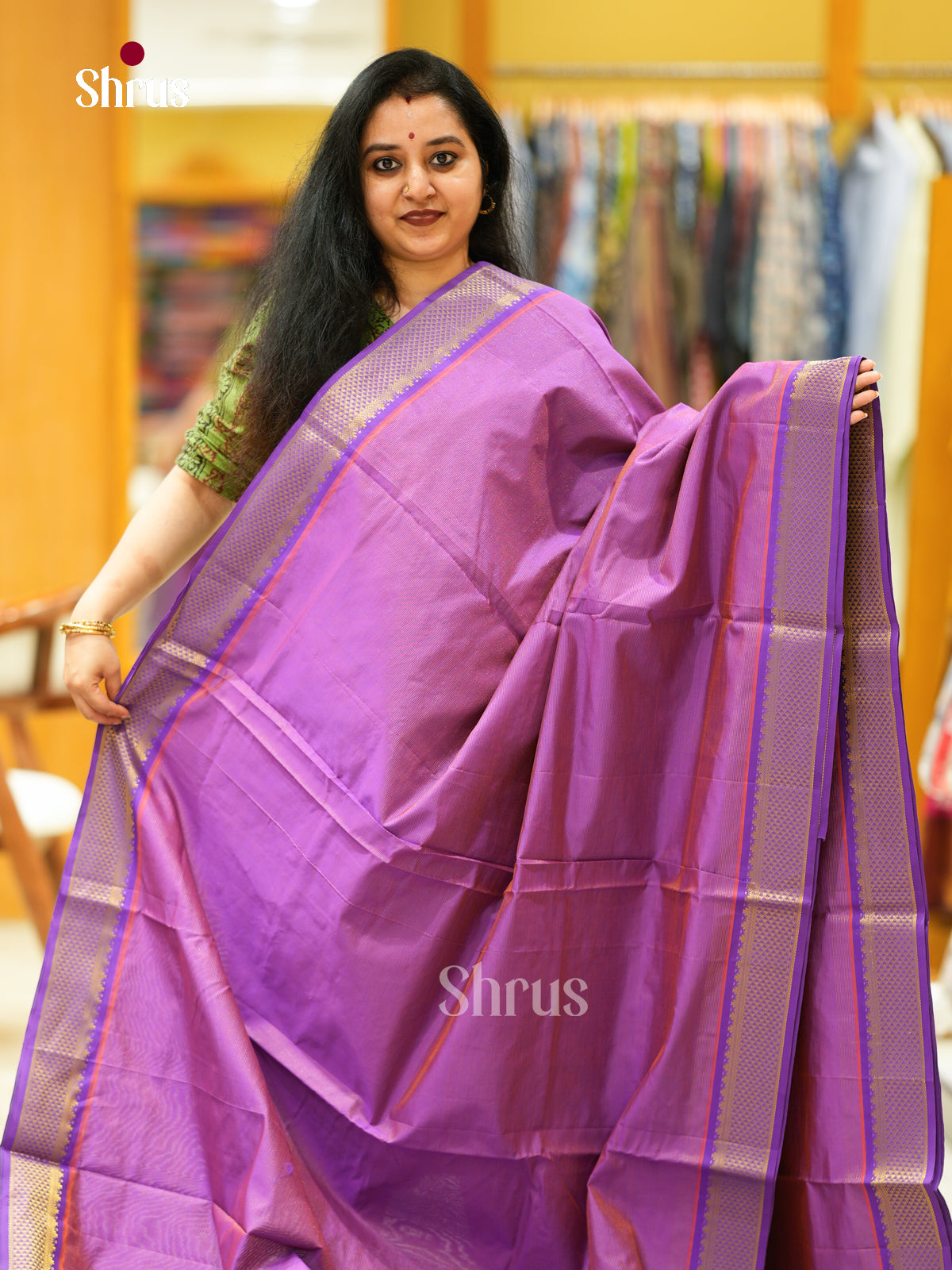 Silkcotton-halfpure Saree - EH10021