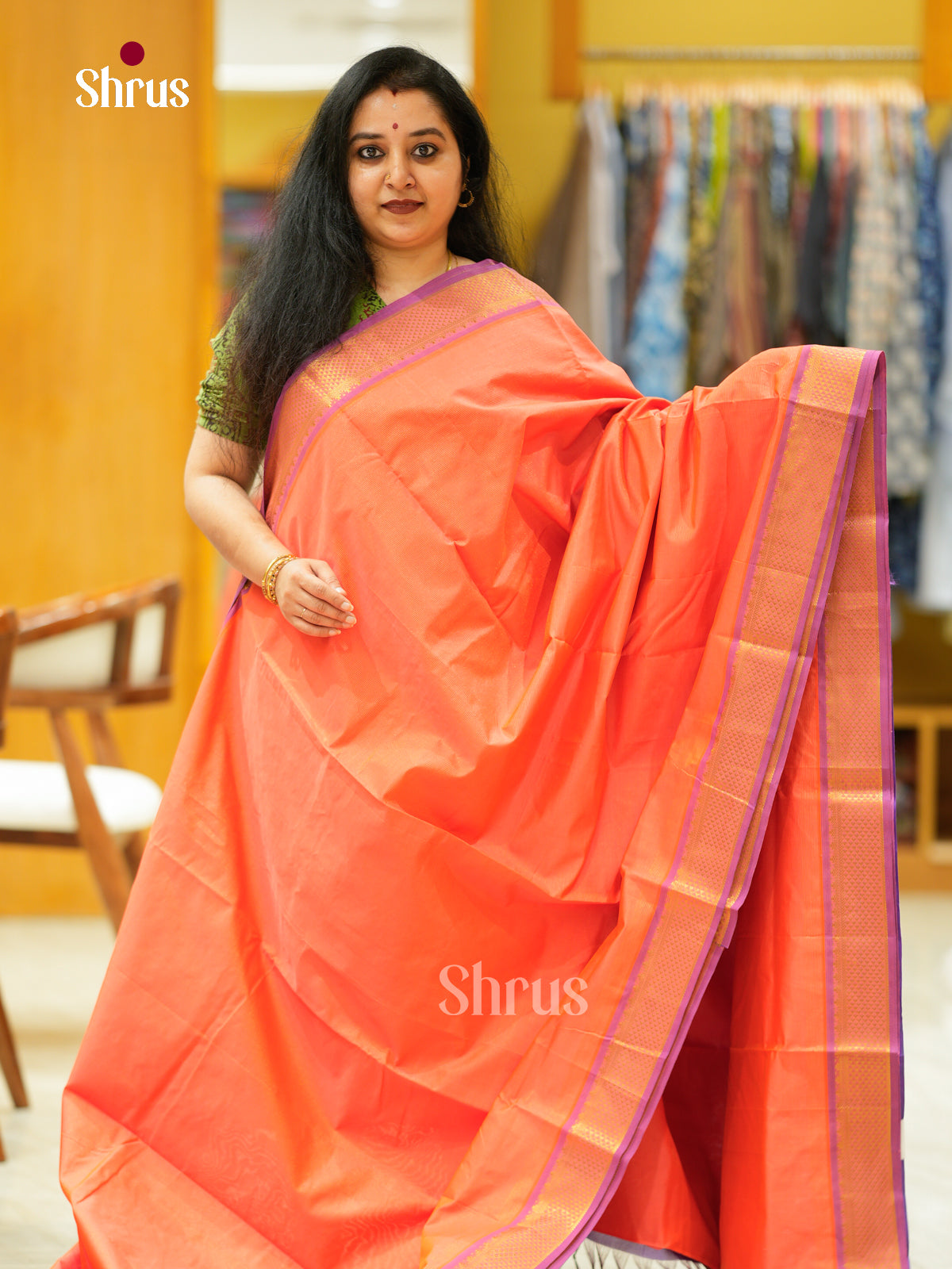 Silkcotton-halfpure Saree - EH10022