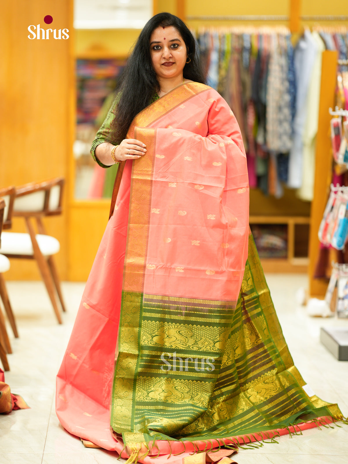 Silkcotton-halfpure Saree - EH10024