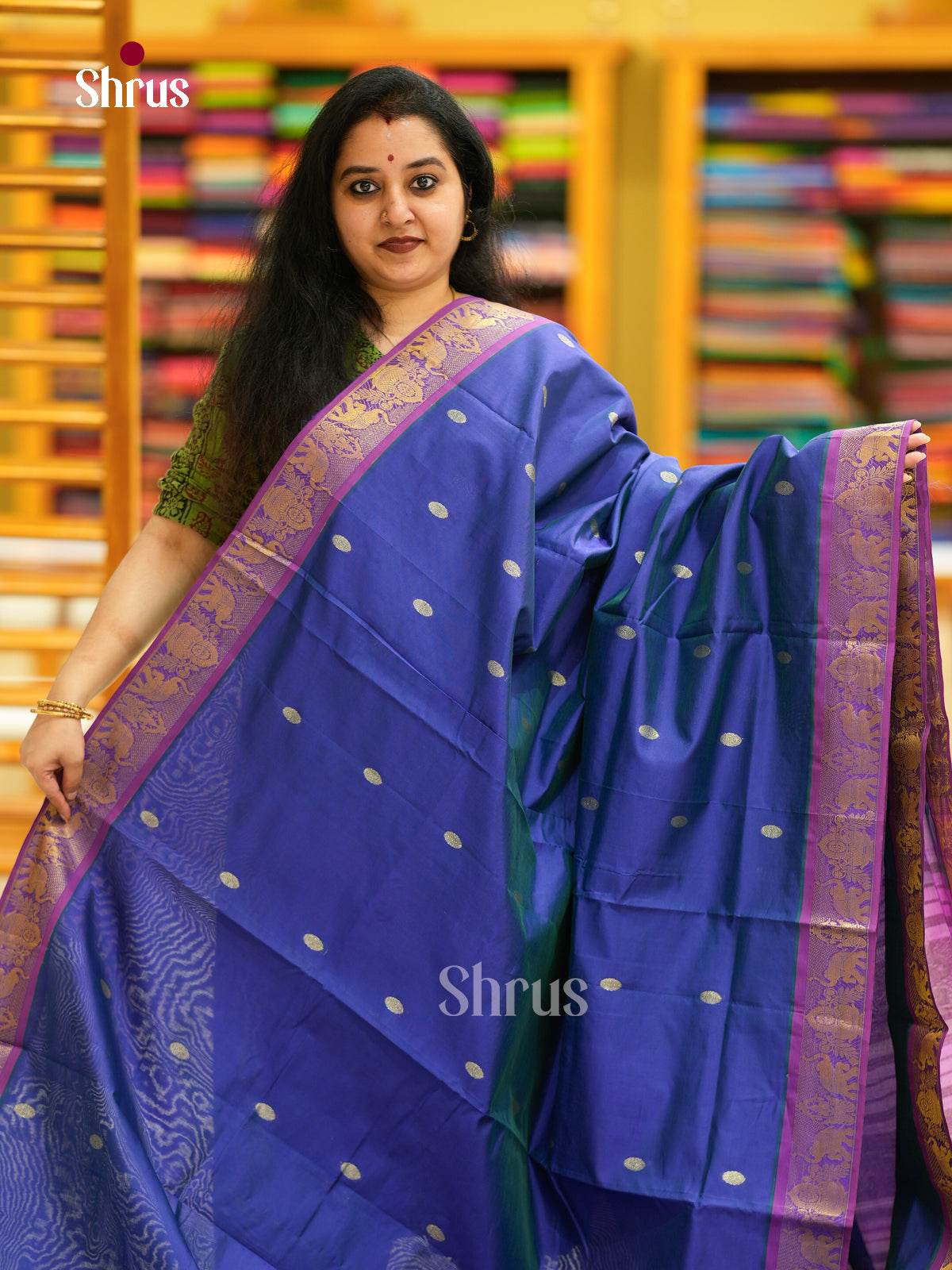 Silkcotton-halfpure Saree - EH10026